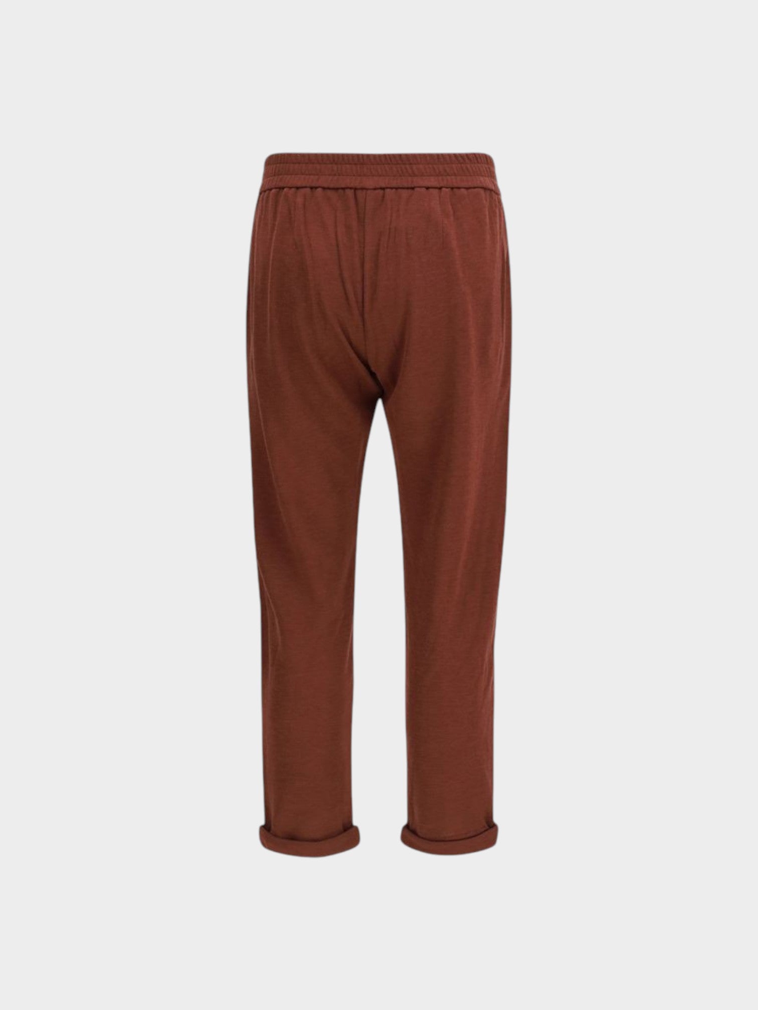 Brunello Cucinelli Bordeaux Cotton Casual Pants-thumbmail-2