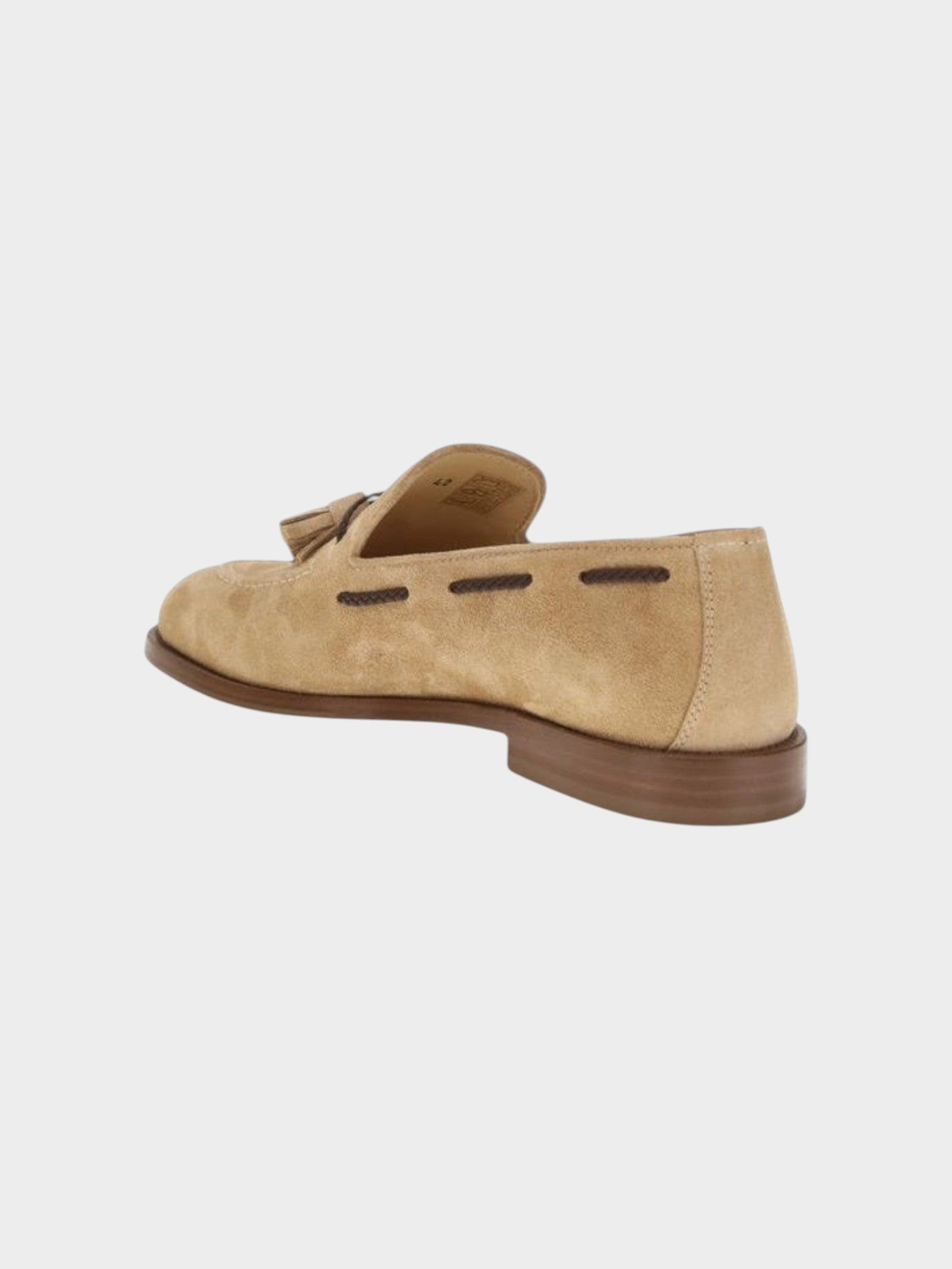 Brunello Cucinelli Brown Calf Leather Bos Taurus Slip-On Loafers-thumbmail-3