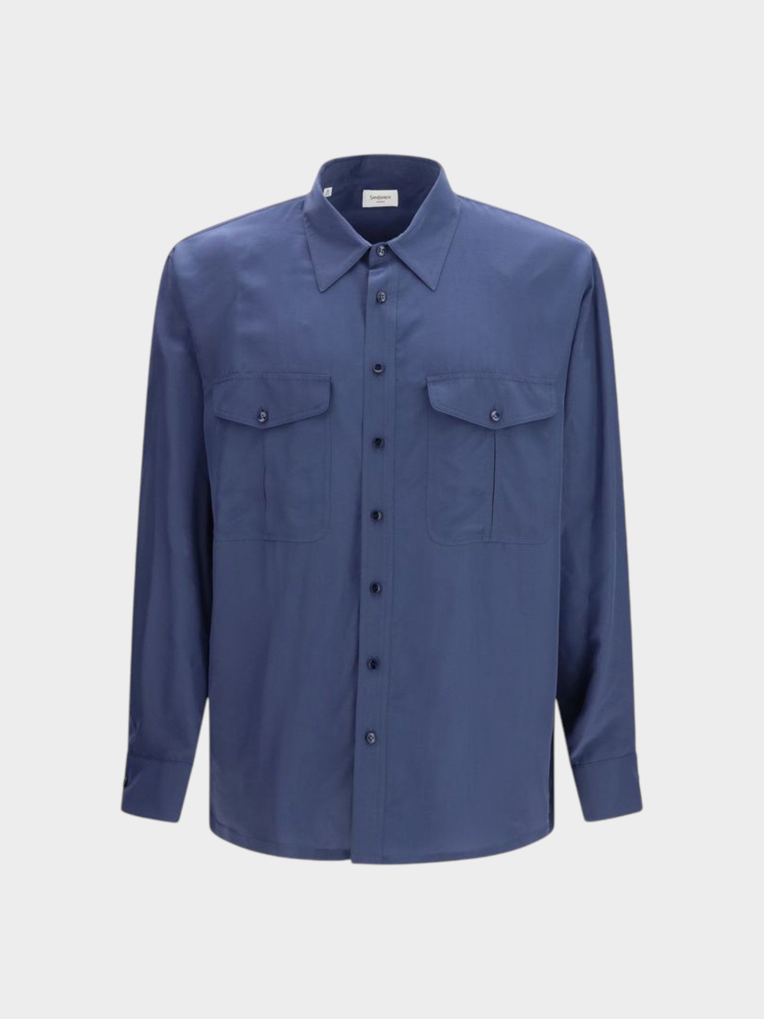 Saint Laurent Blue Viscose Dress Shirt