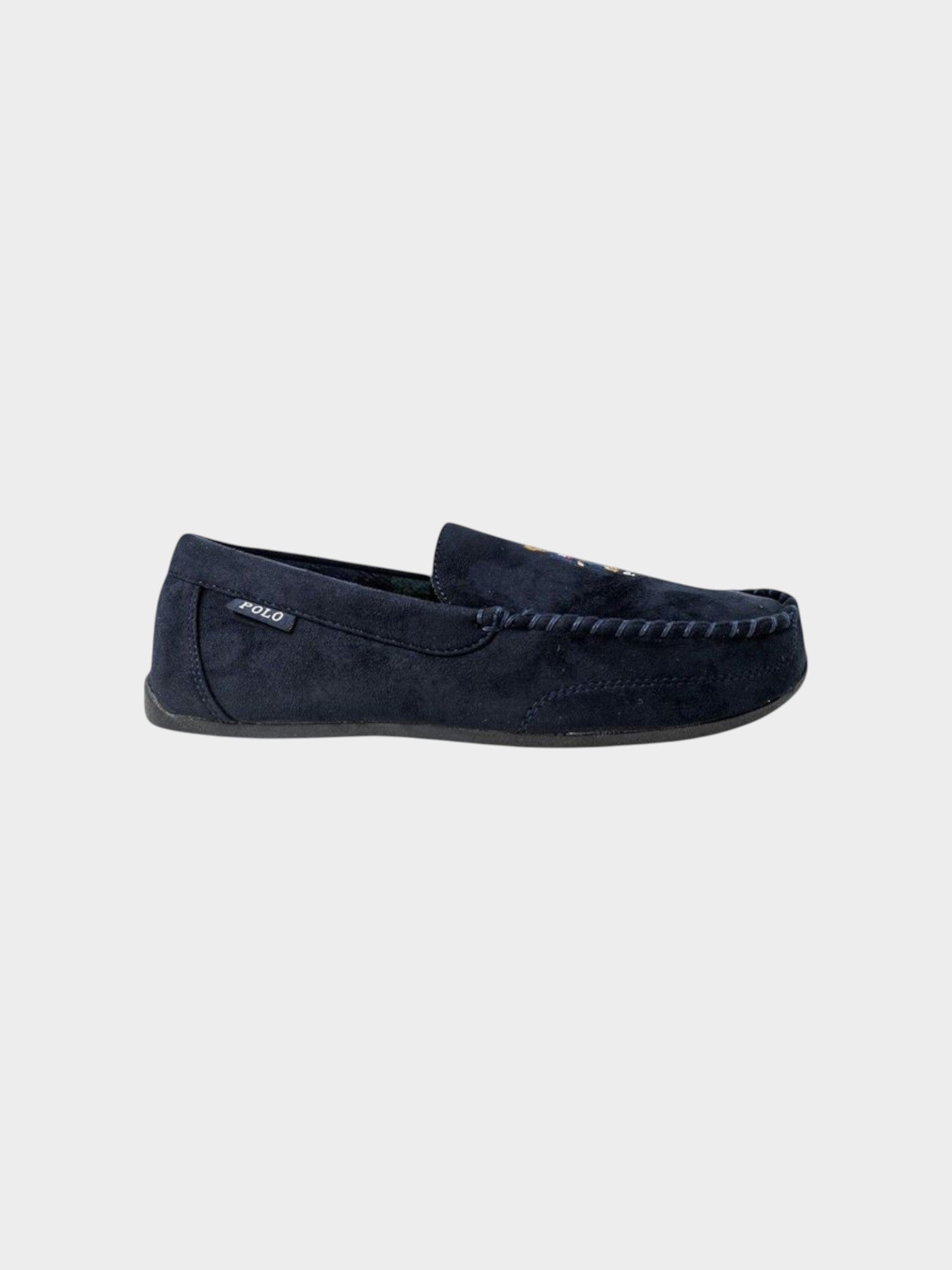 Ralph Lauren Blue Faux Fur Slippers
