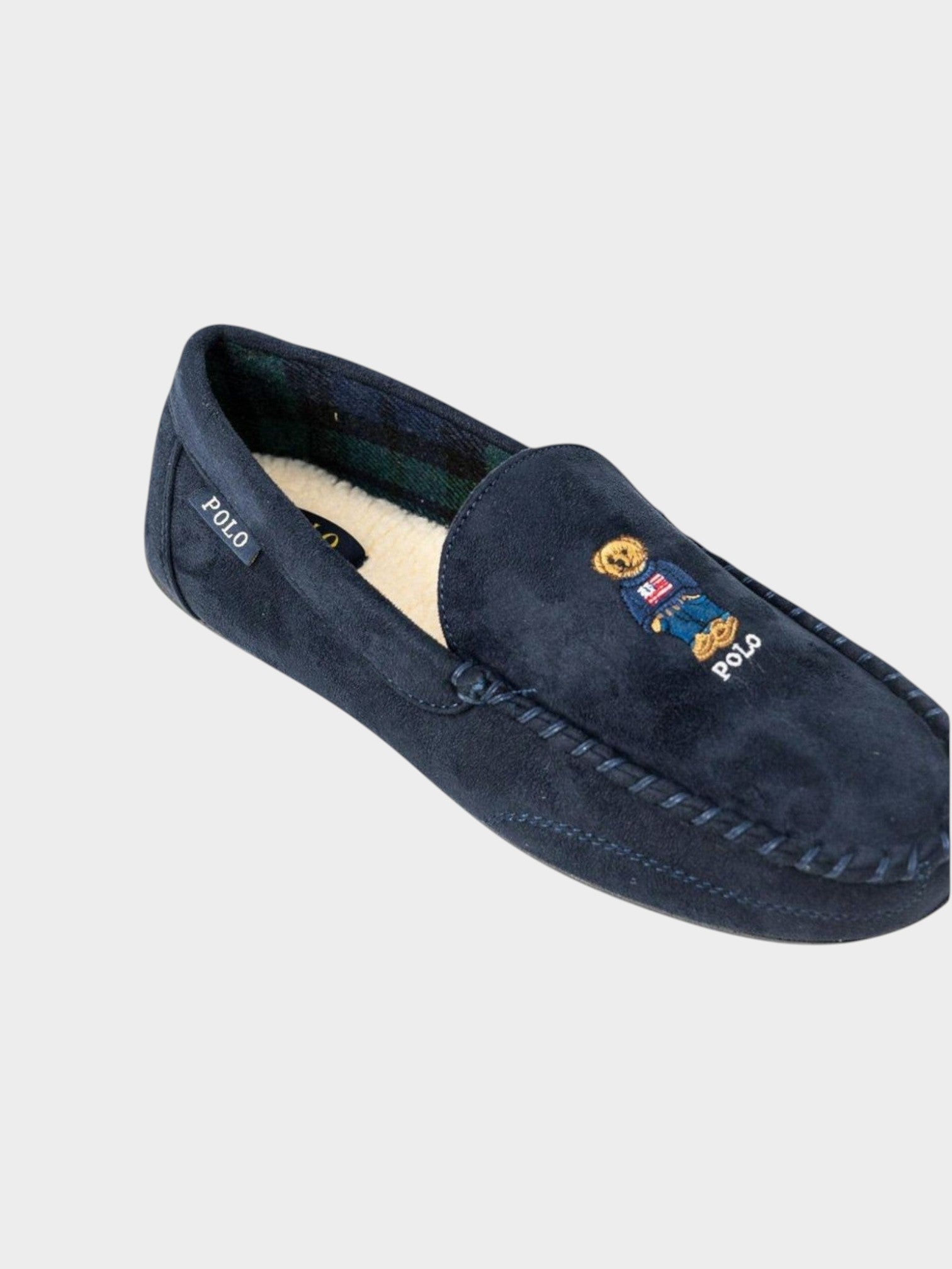 Ralph Lauren Blue Faux Fur Slippers-thumbmail-3