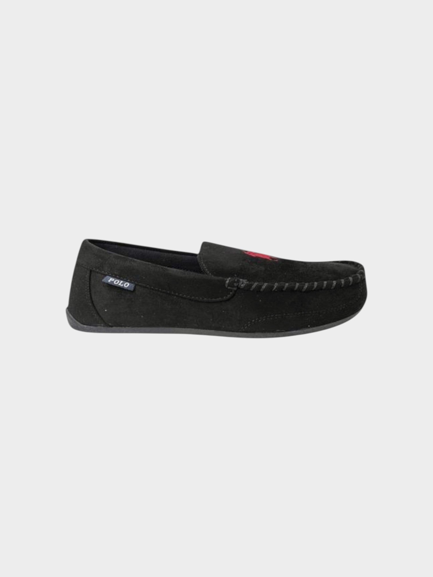 Ralph Lauren Black Faux Fur Slippers