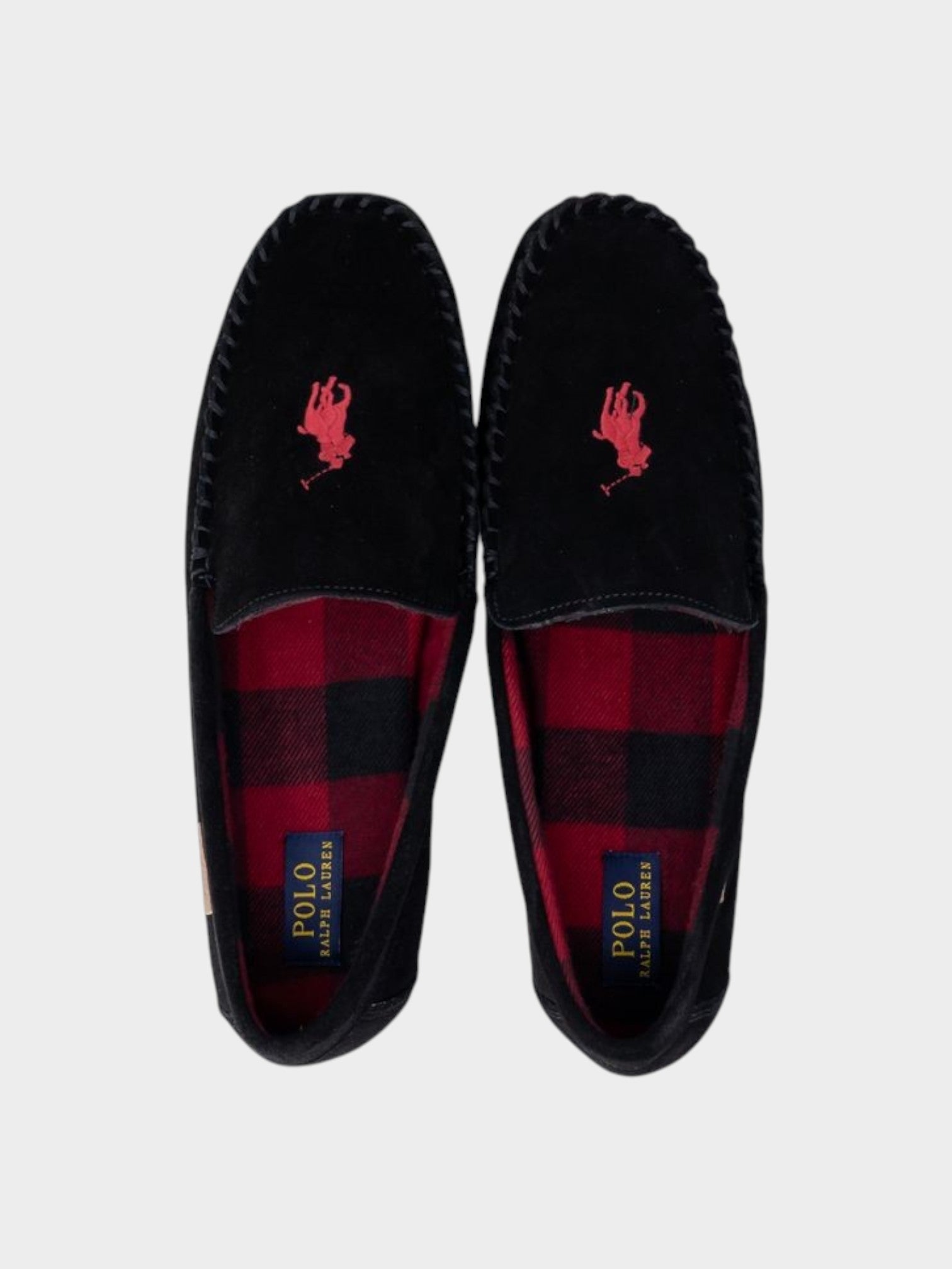 Ralph Lauren Black Faux Fur Slippers-thumbmail-3