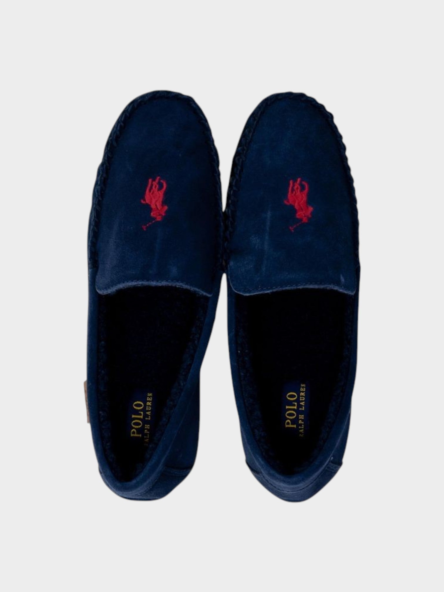 Ralph Lauren Blue Faux Fur Slippers-thumbmail-3