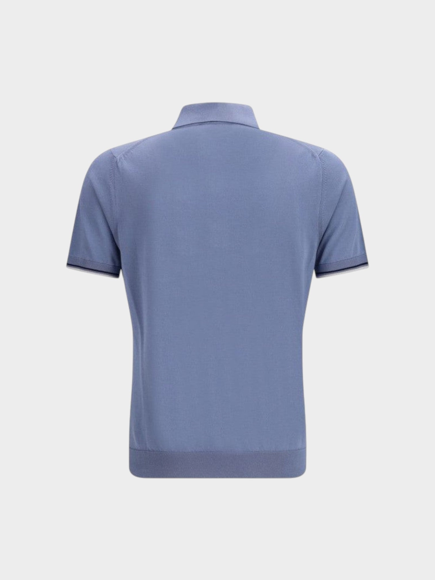 MooRER Blue Cotton Polo Shirt-thumbmail-2