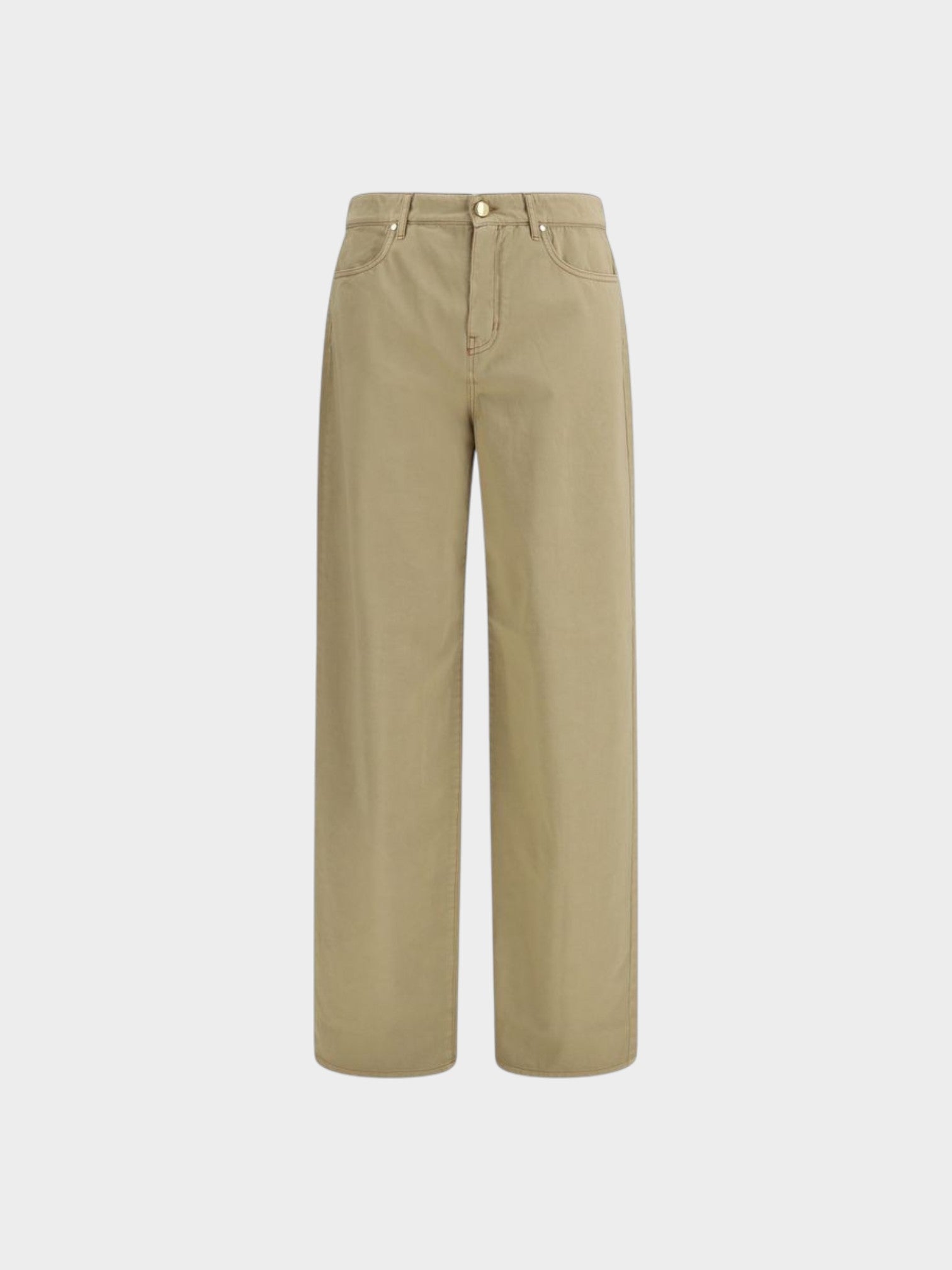 Max Mara Beige Cotton Casual Pants