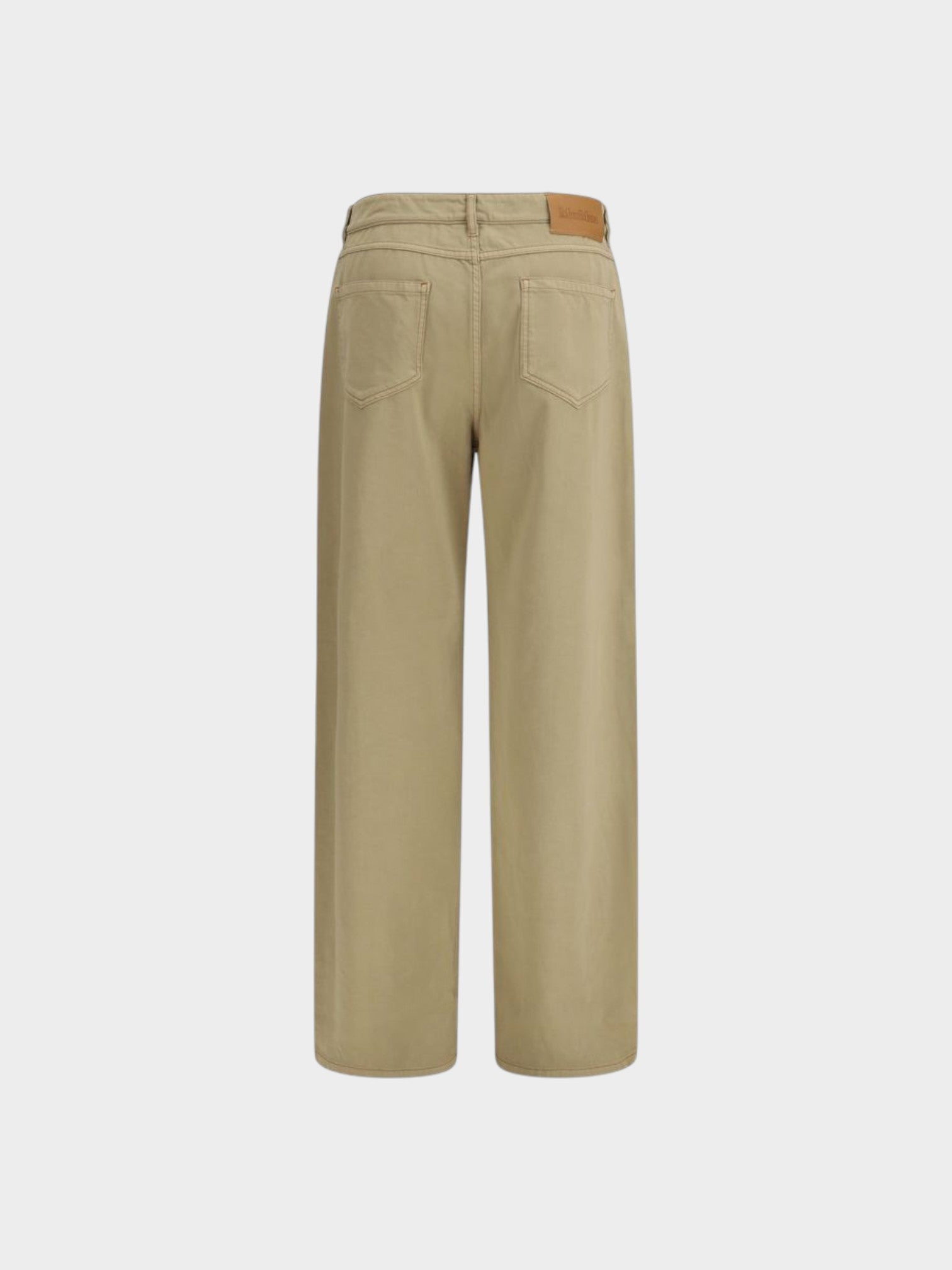 Max Mara Beige Cotton Casual Pants-thumbmail-2