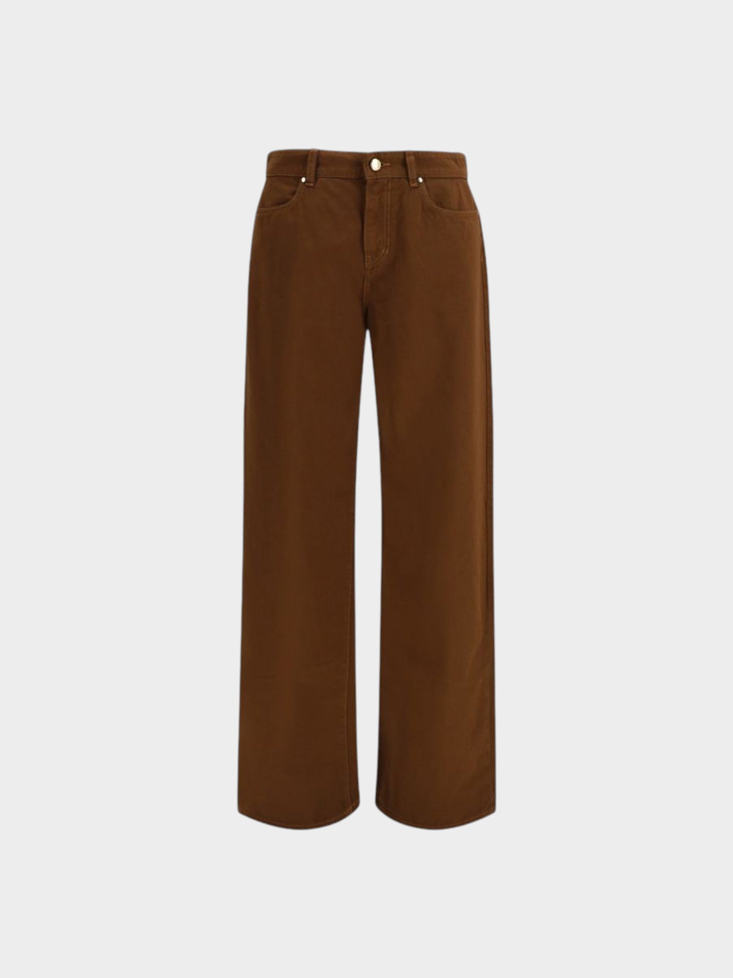 Max Mara Brown Cotton Casual Pants