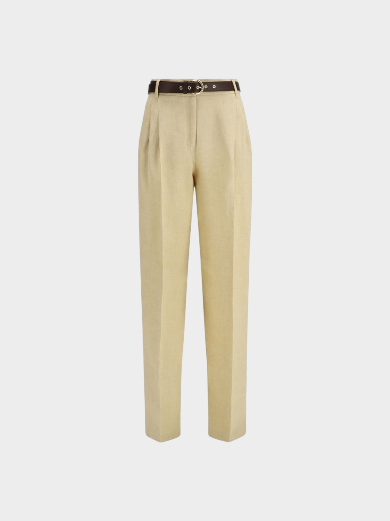 Max Mara Beige Linen Casual Pants