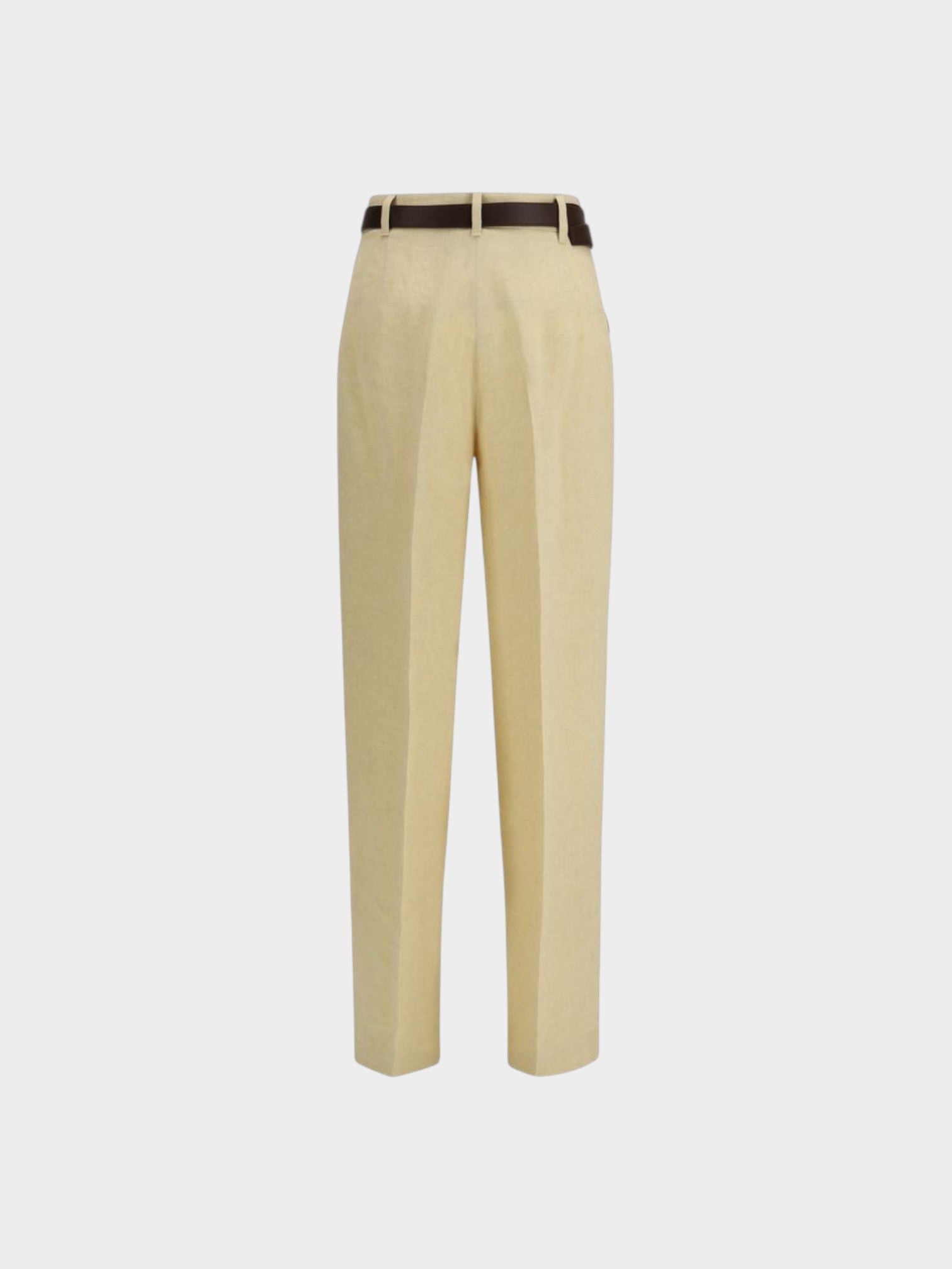 Max Mara Beige Linen Casual Pants-thumbmail-2