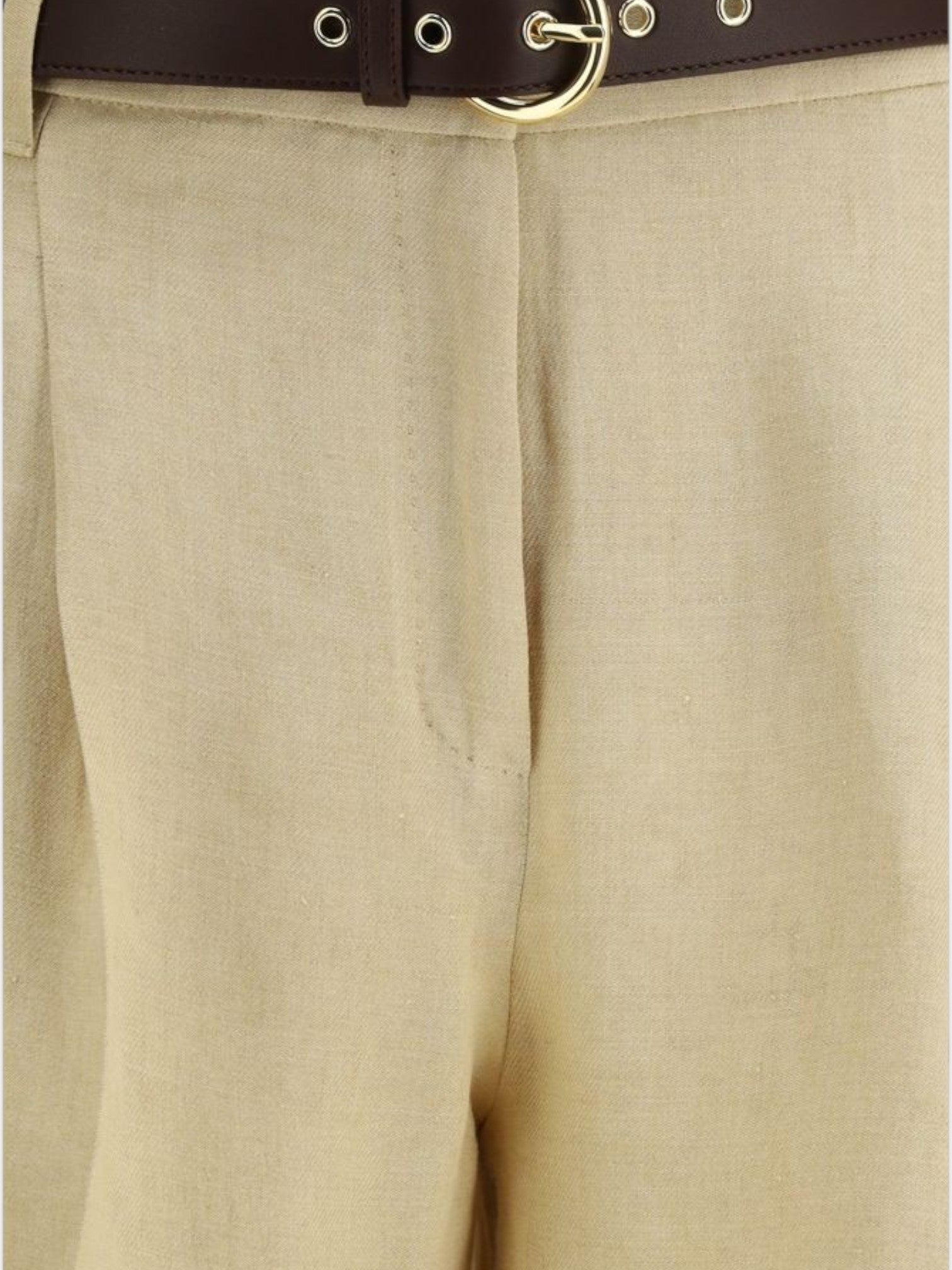 Max Mara Beige Linen Casual Pants-thumbmail-3