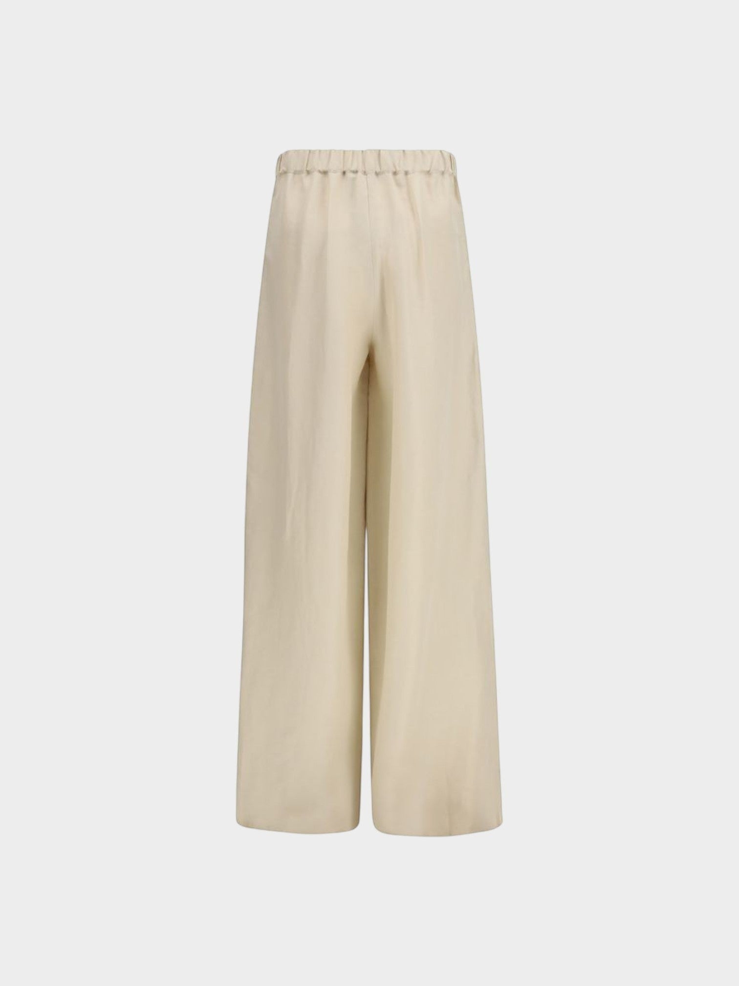 Max Mara Beige Linen Casual Pants-thumbmail-3