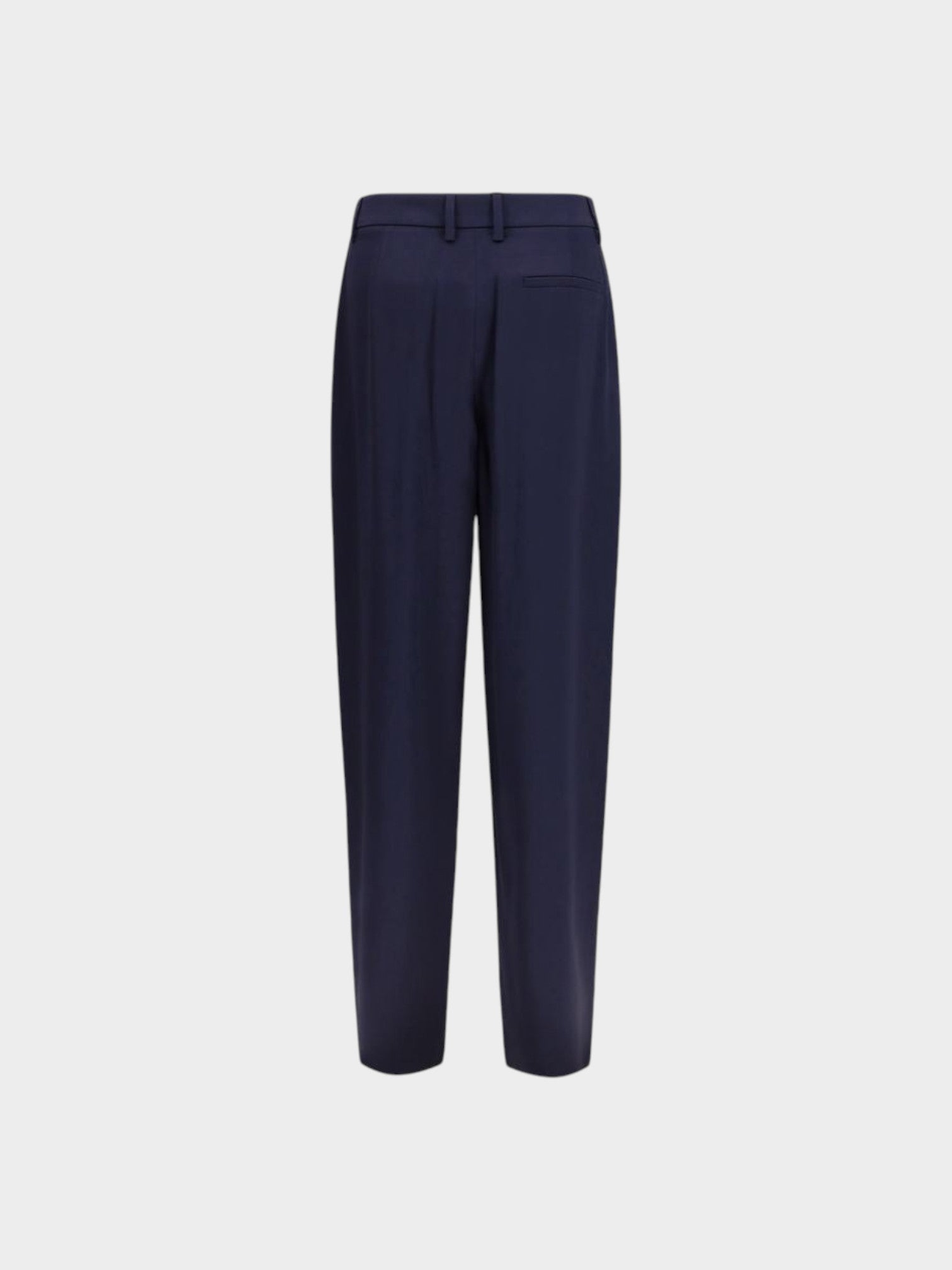 Giorgio Armani Blue Silk Casual Pants-thumbmail-2