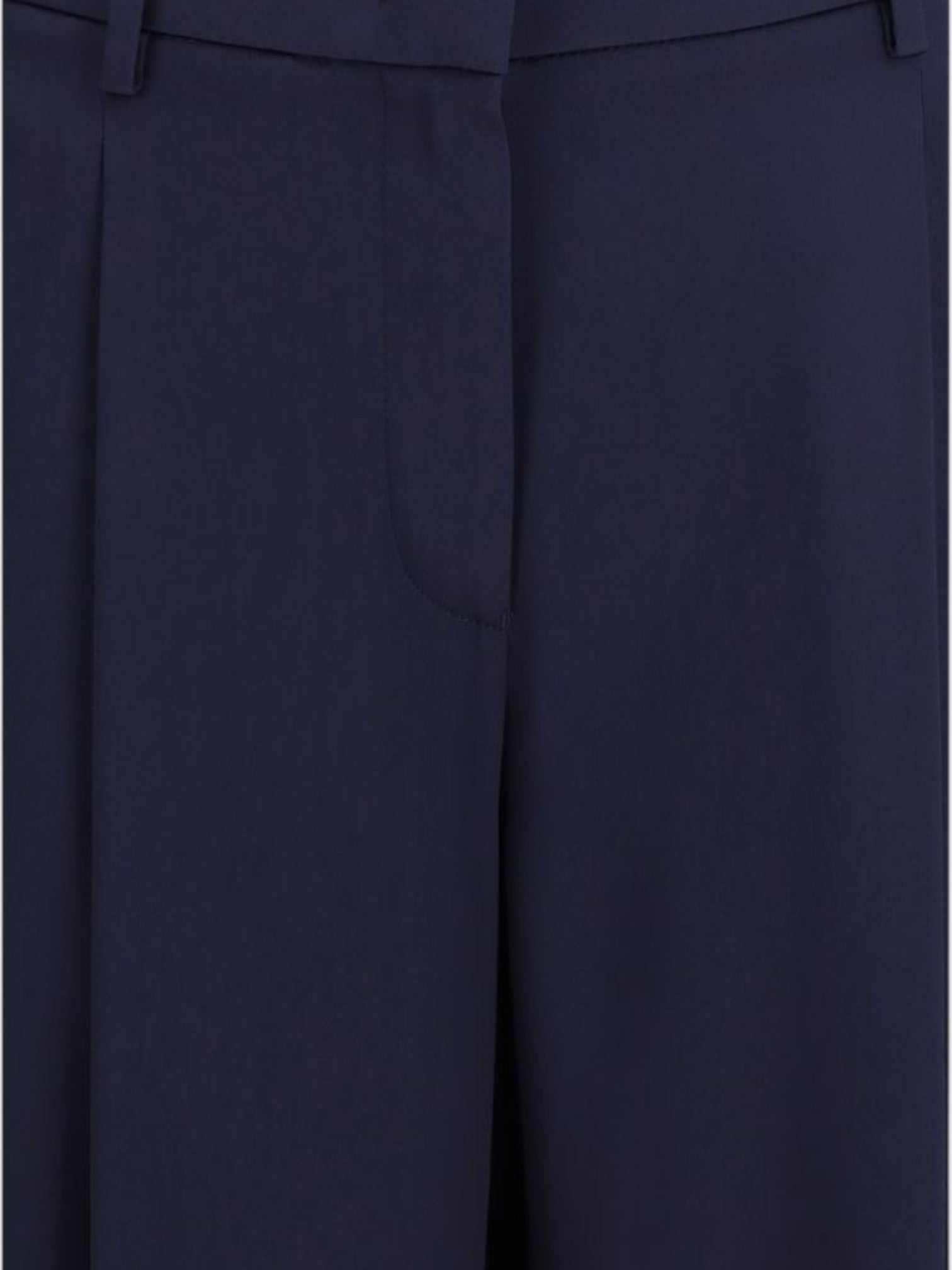 Giorgio Armani Blue Silk Casual Pants-thumbmail-3
