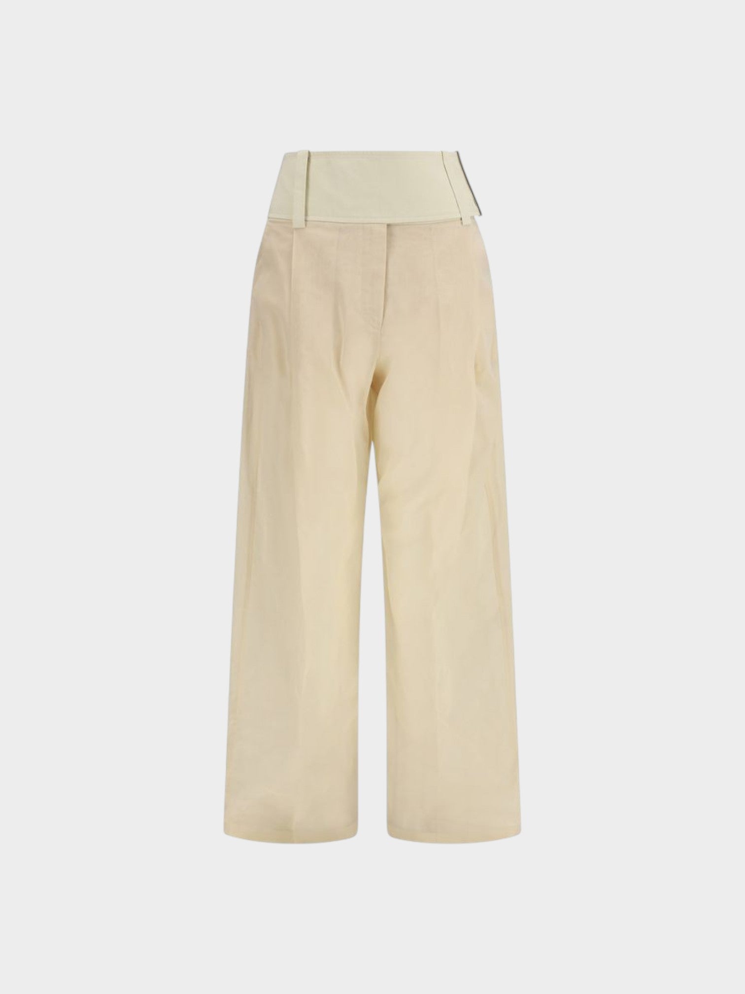 Max Mara Beige Cotton Casual Pants