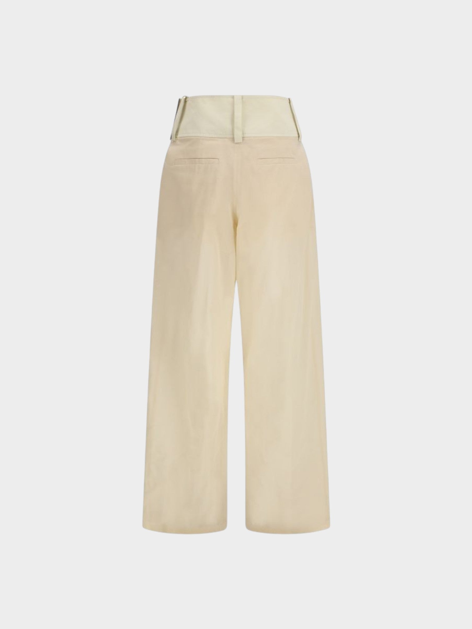 Max Mara Beige Cotton Casual Pants-thumbmail-2