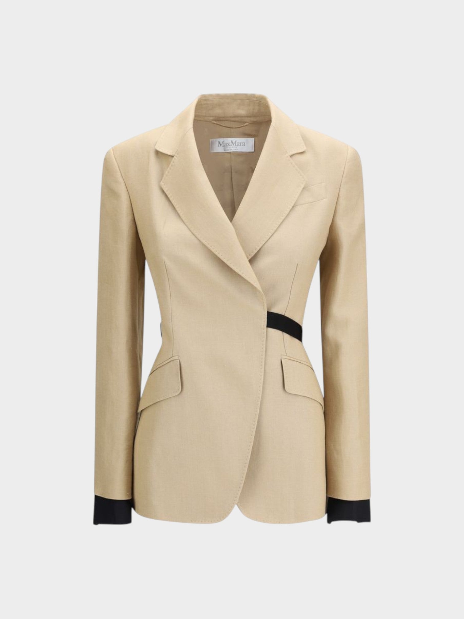 Max Mara Beige Linen Coat