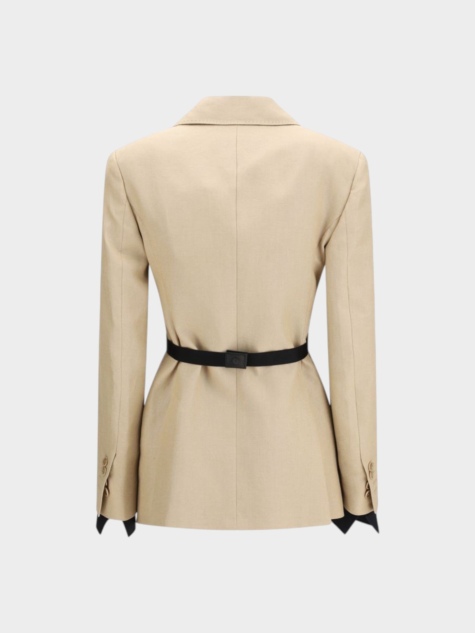 Max Mara Beige Linen Coat-thumbmail-2