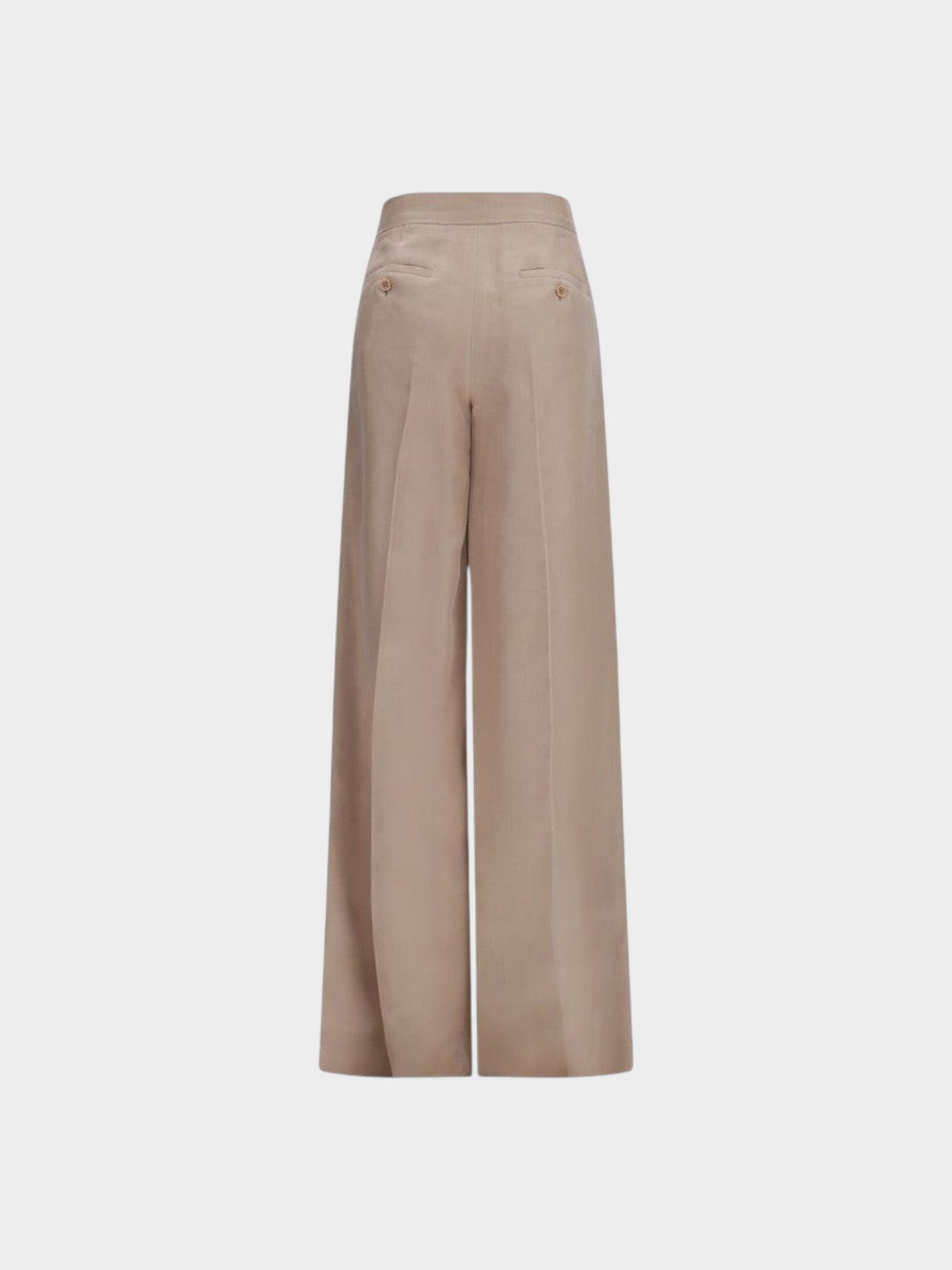 Max Mara Beige Silk Casual Pants-thumbmail-2