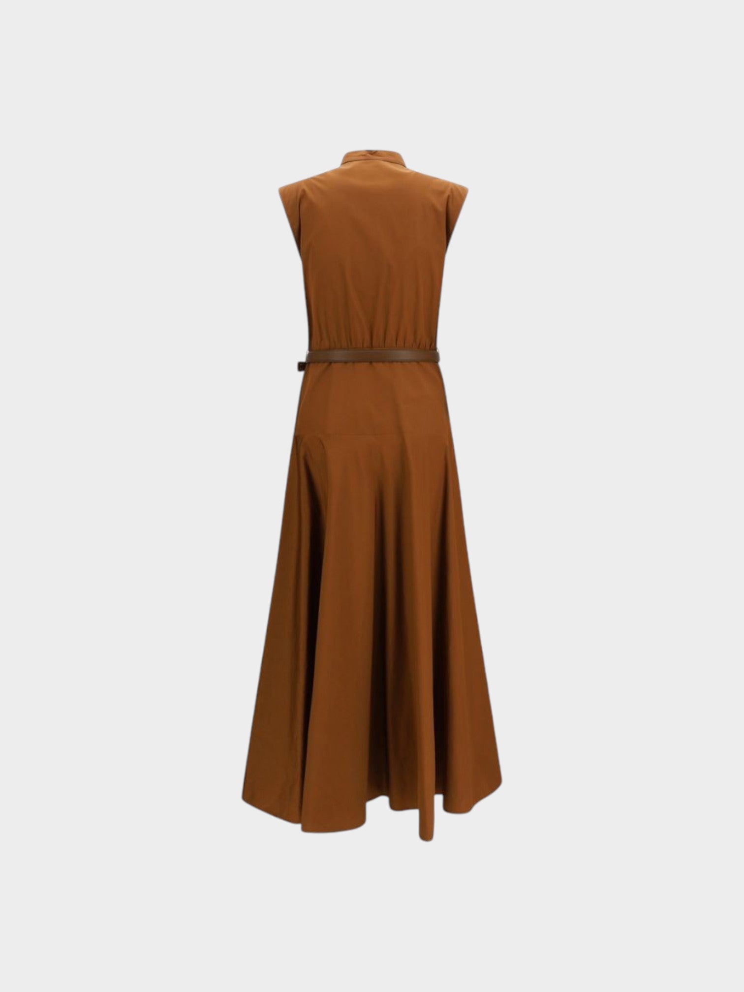 Max Mara Brown Cotton Casual Dress-thumbmail-2