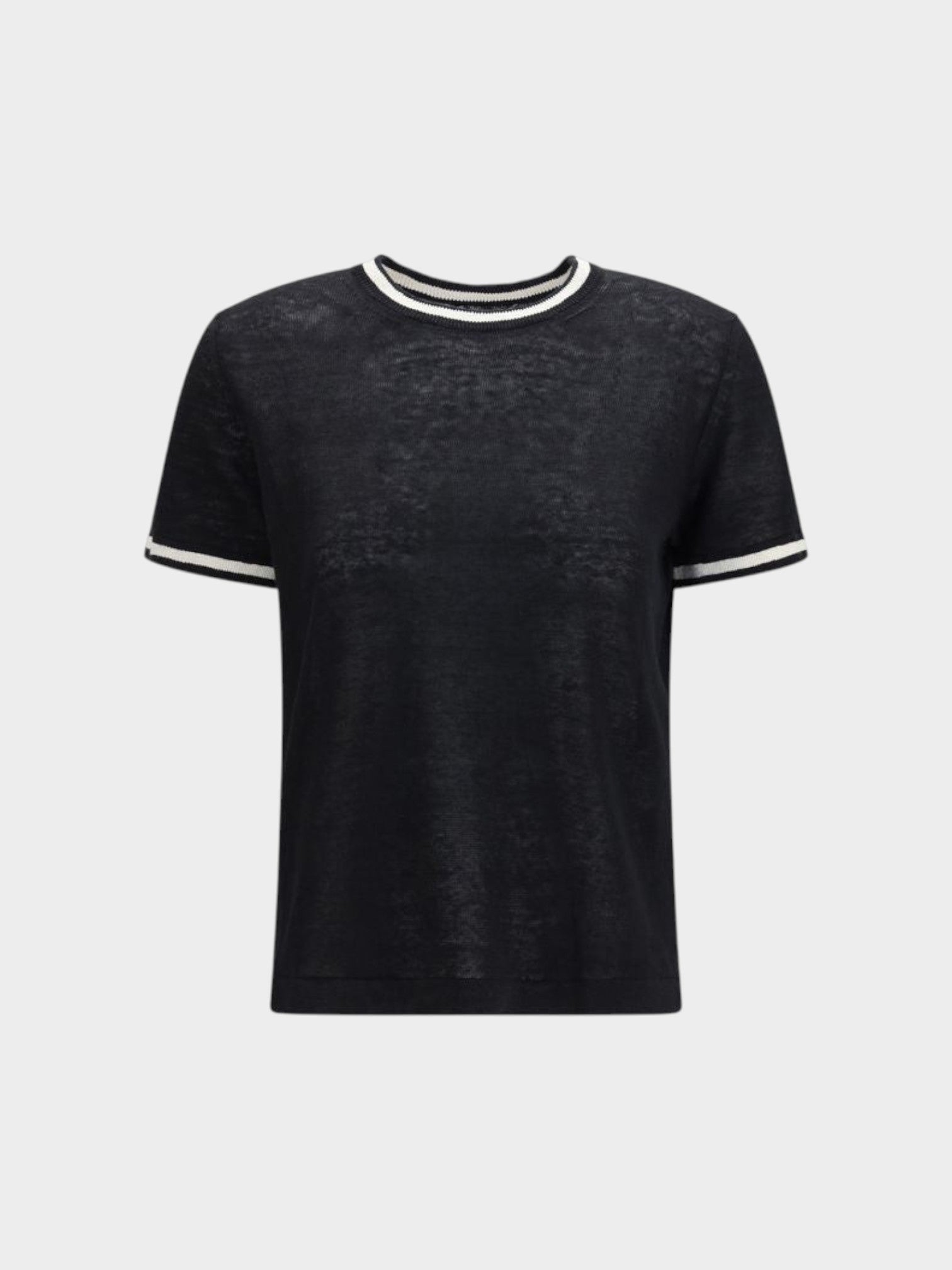 'S Max Mara Black Linen T-Shirt
