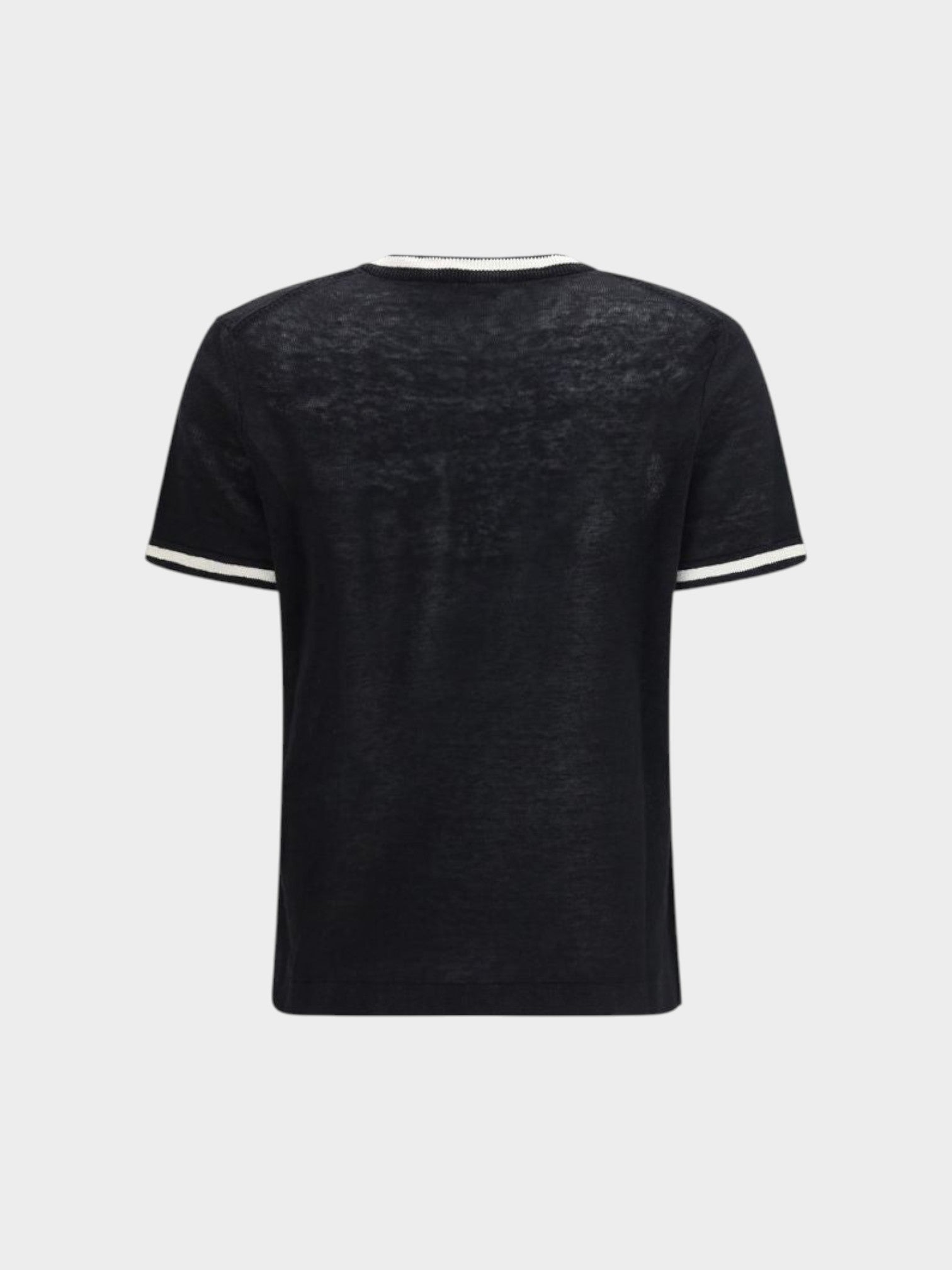 'S Max Mara Black Linen T-Shirt-thumbmail-2