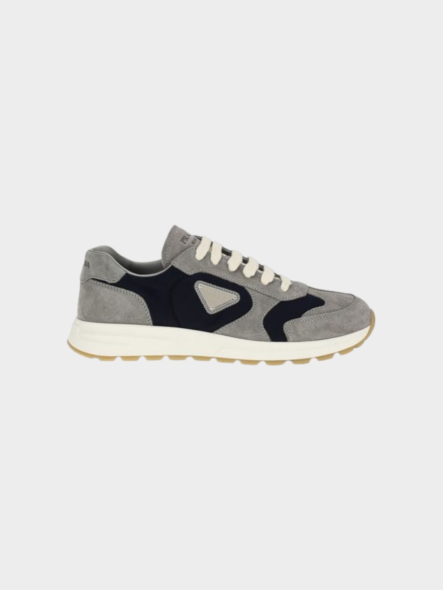 Prada Blue Calf Leather Bos Taurus Athletic Sneakers