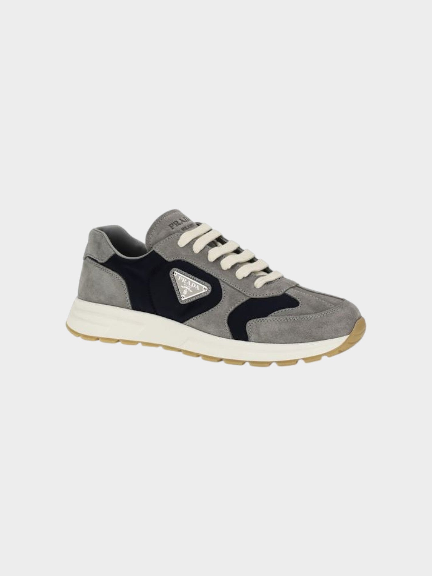 Prada Blue Calf Leather Bos Taurus Athletic Sneakers-thumbmail-2