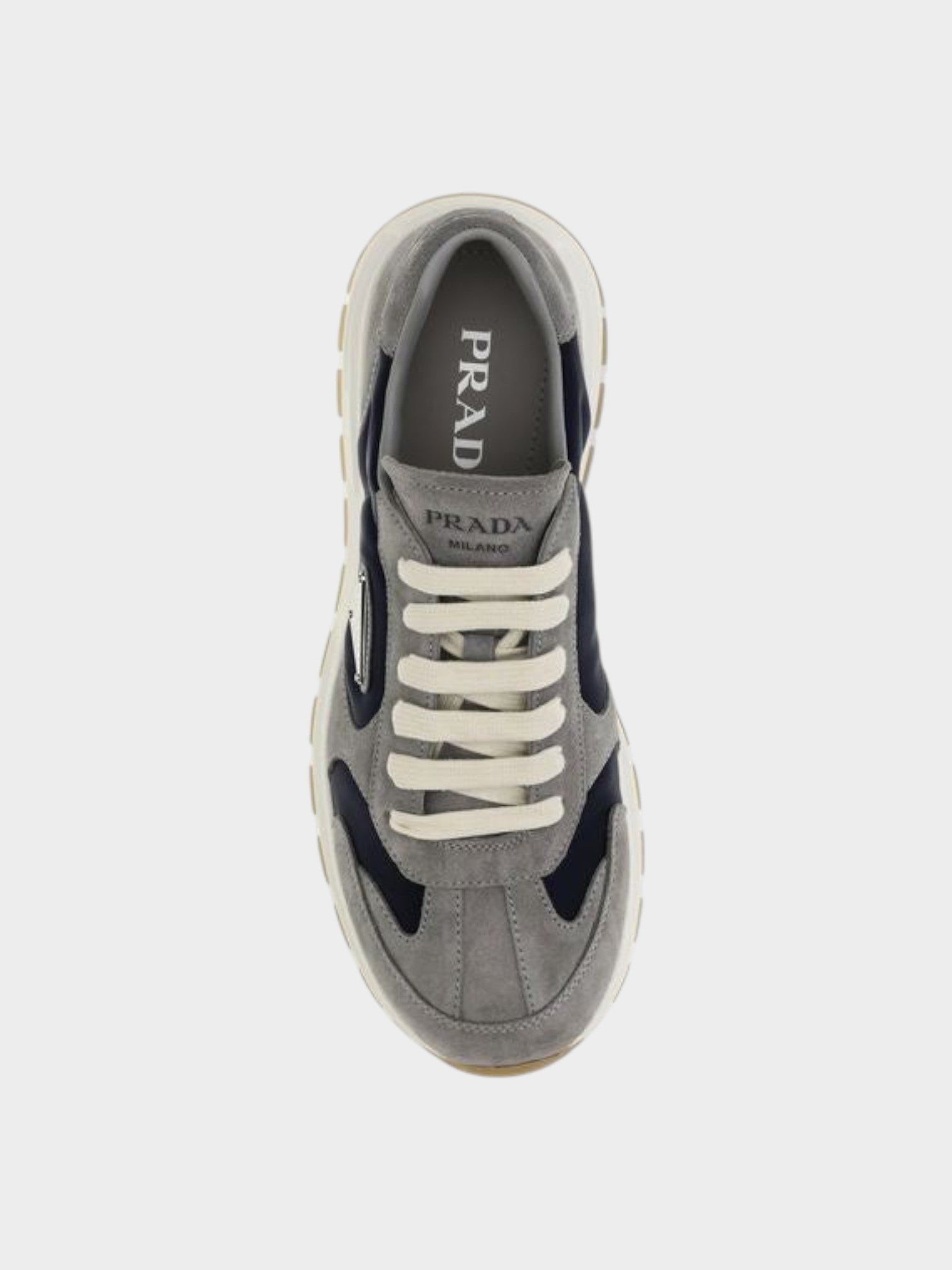 Prada Blue Calf Leather Bos Taurus Athletic Sneakers-thumbmail-4