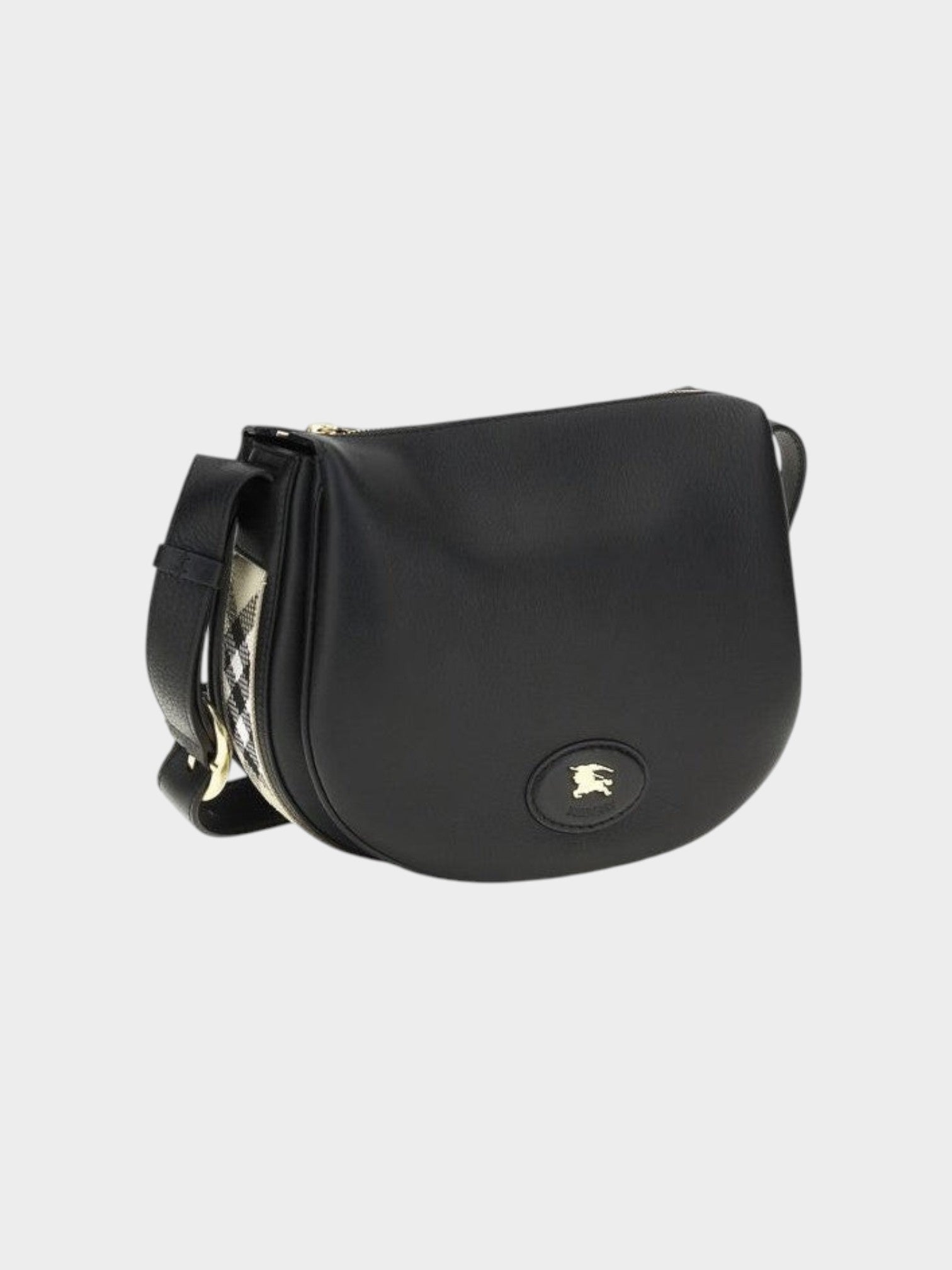 Burberry Black Calf Leather Bos Taurus Shoulder Bag-thumbmail-2