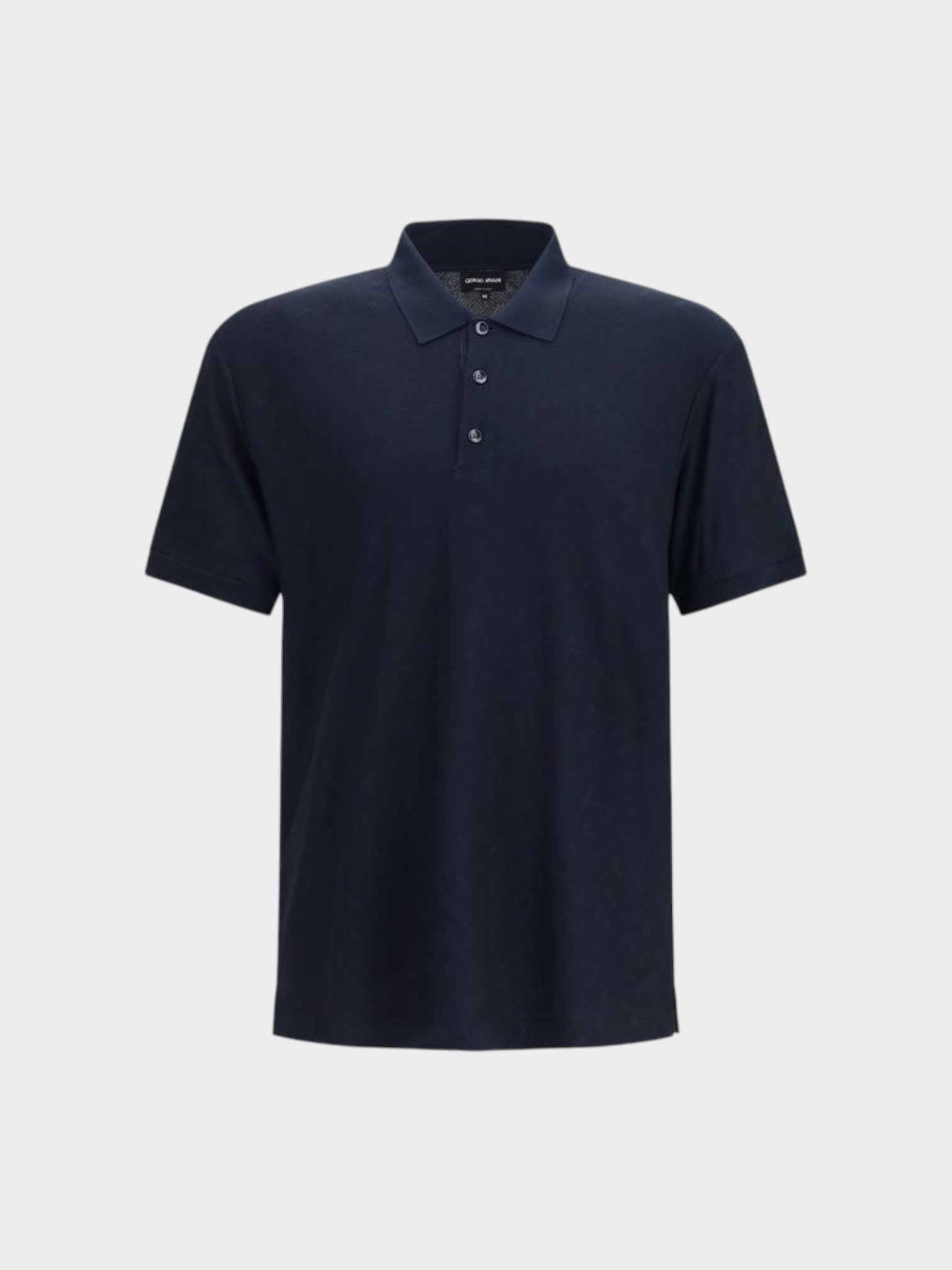 Giorgio Armani Blue Viscose Polo Shirt