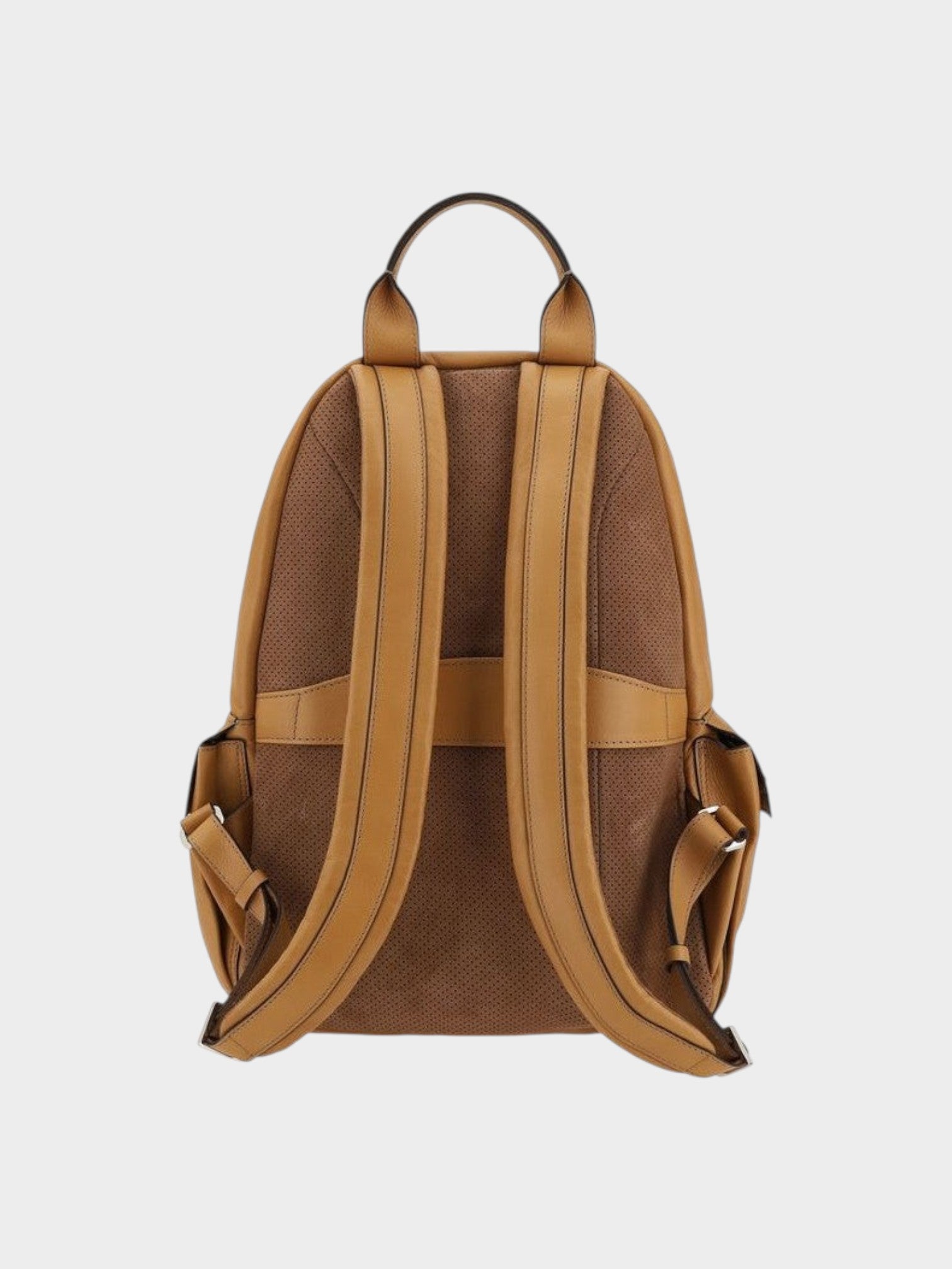 Brunello Cucinelli Brown Calf Leather Bos Taurus Backpack-thumbmail-2