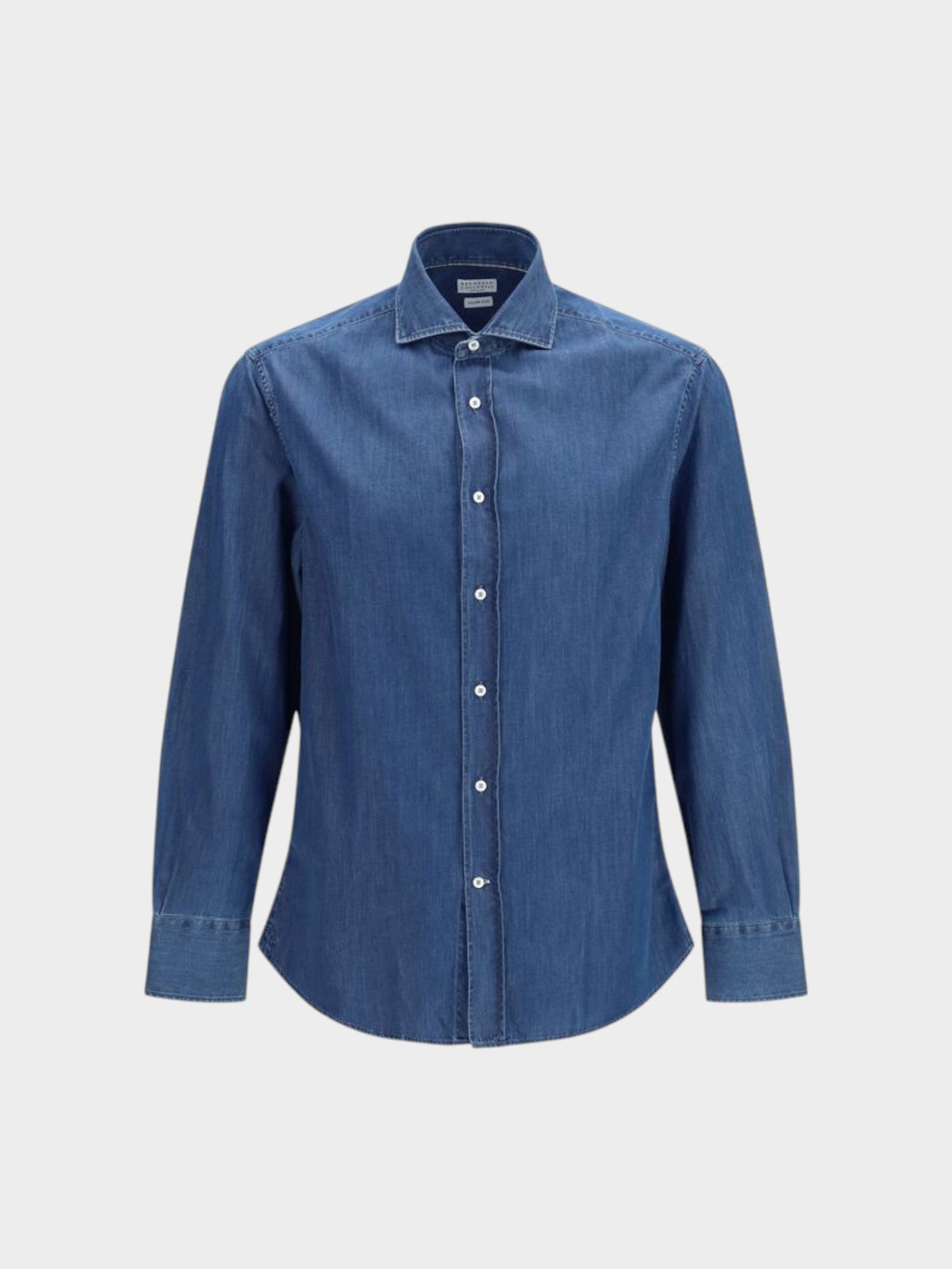 Brunello Cucinelli Blue Denim Shirt