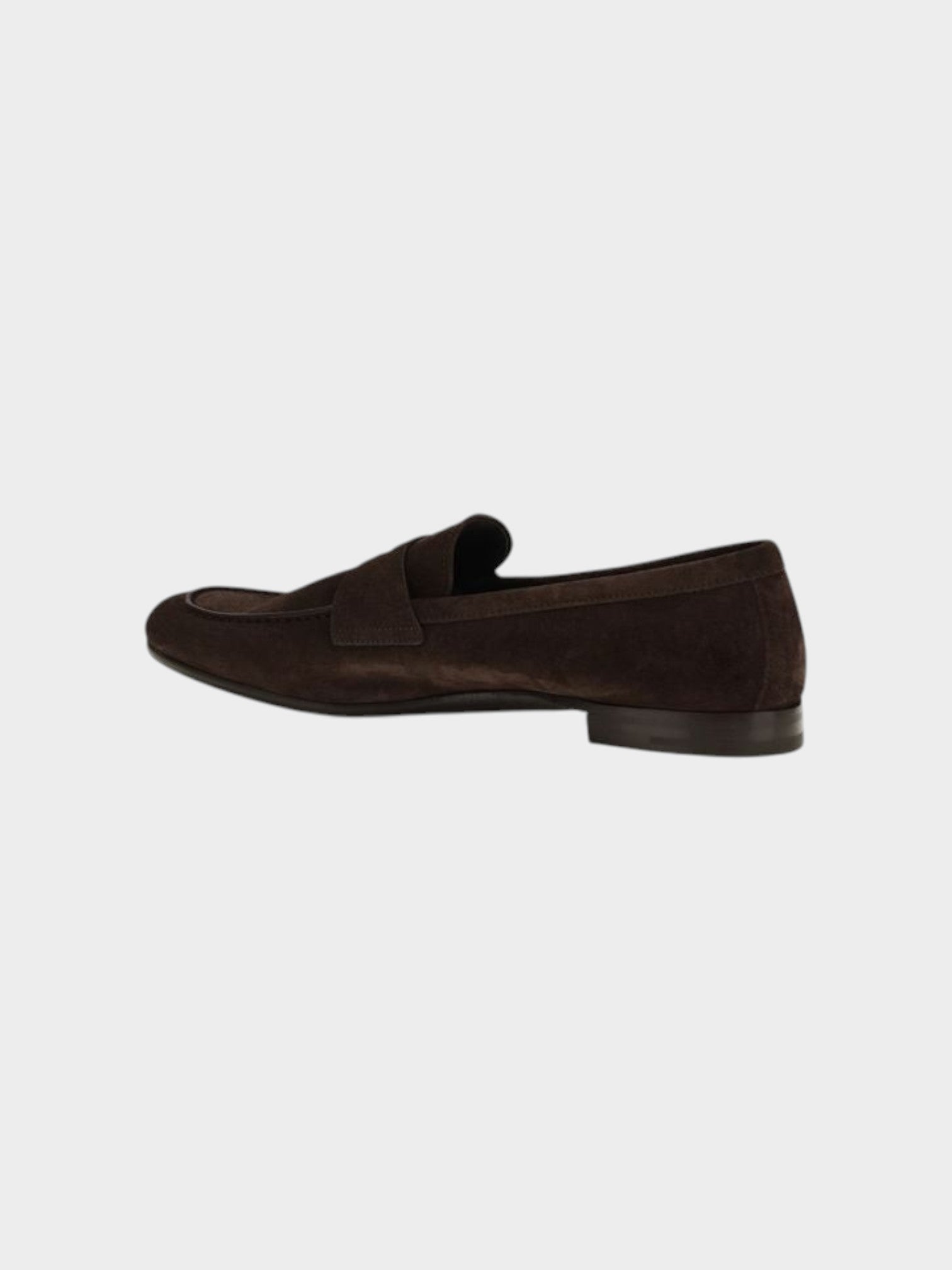 Prada Brown Calf Leather Bos Taurus Slip-On Loafers-thumbmail-3