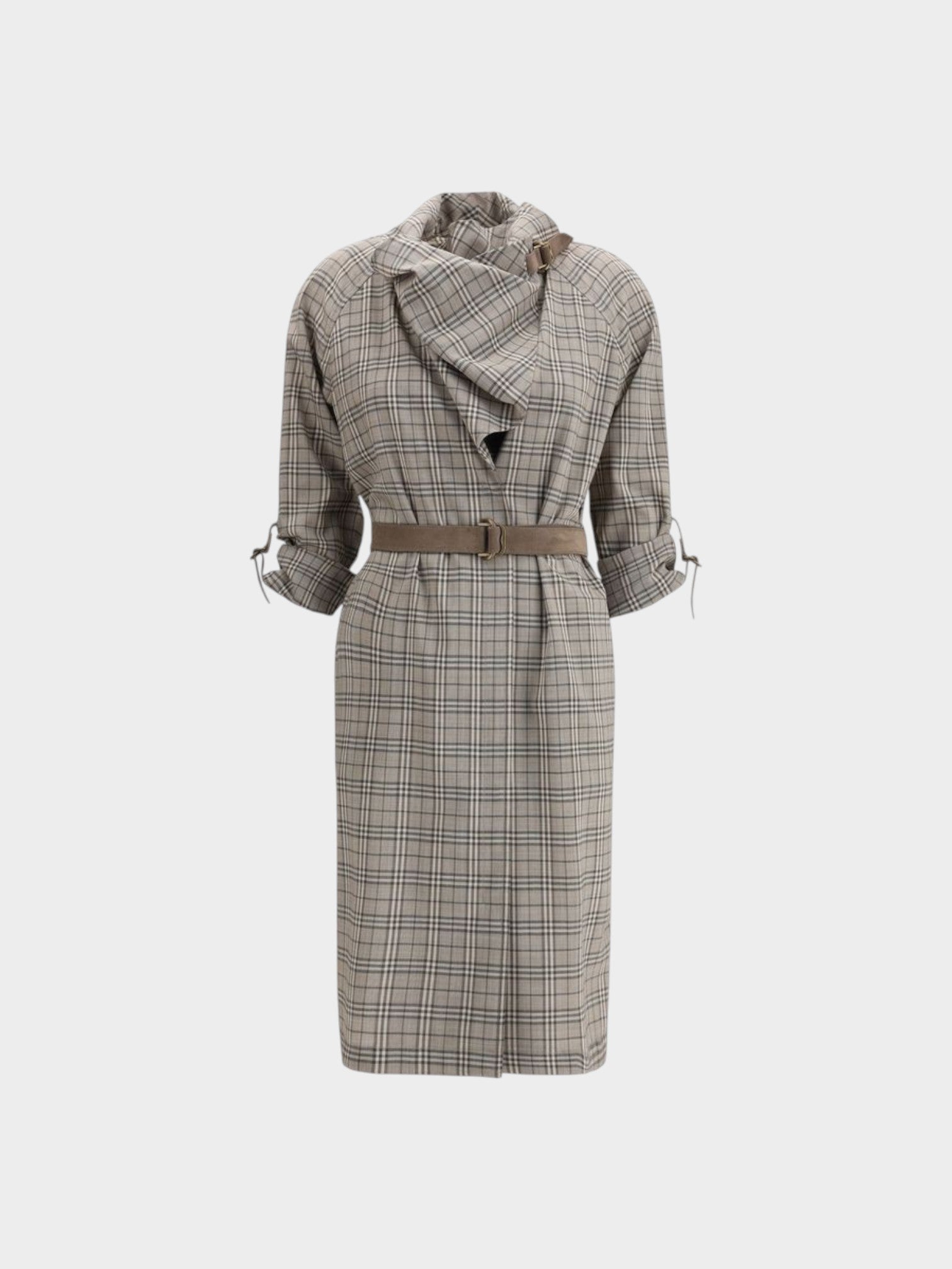 Burberry Gray Wool Casual Dress