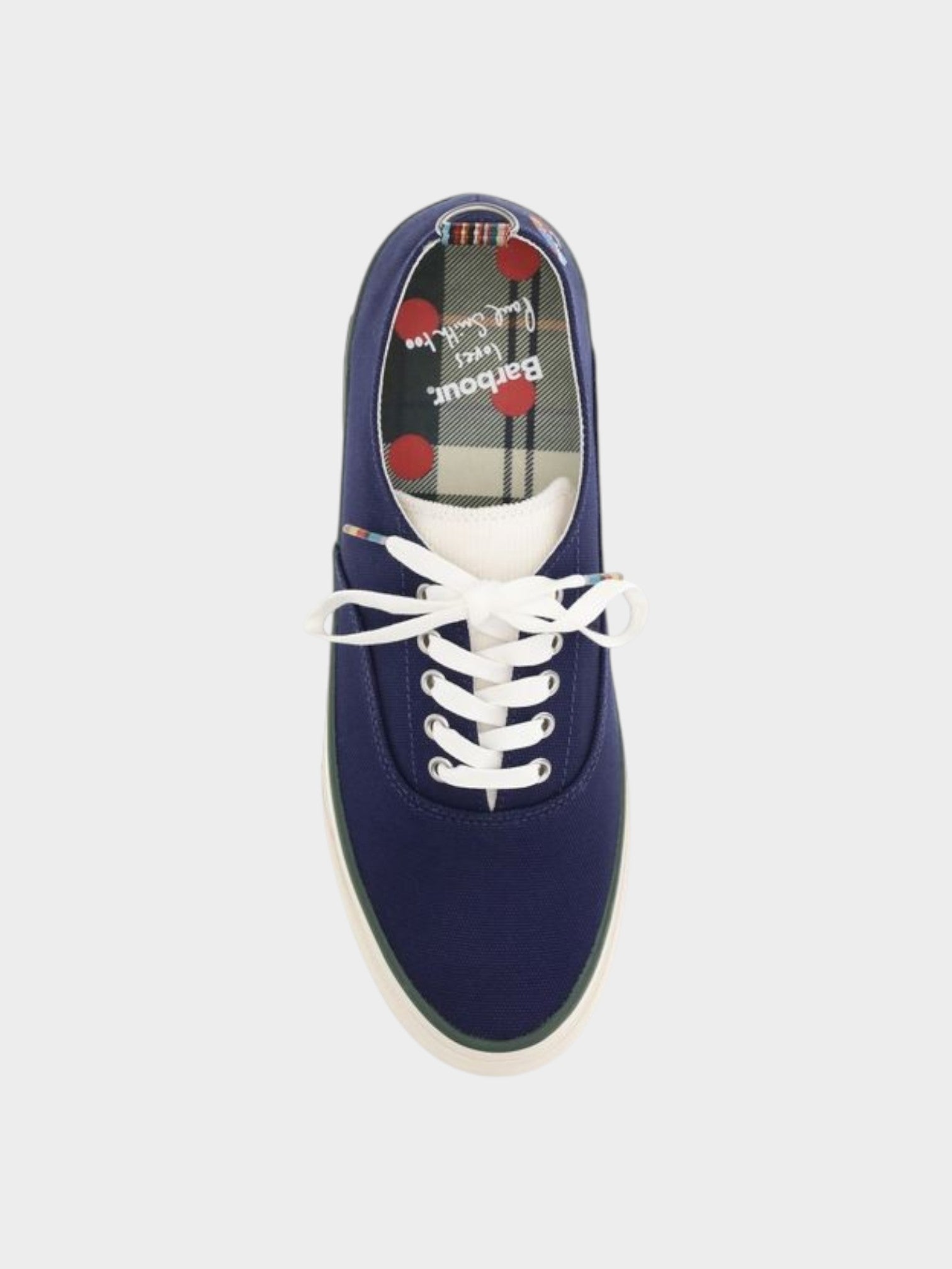 Barbour Blue Cotton Low Top Sneakers-thumbmail-4