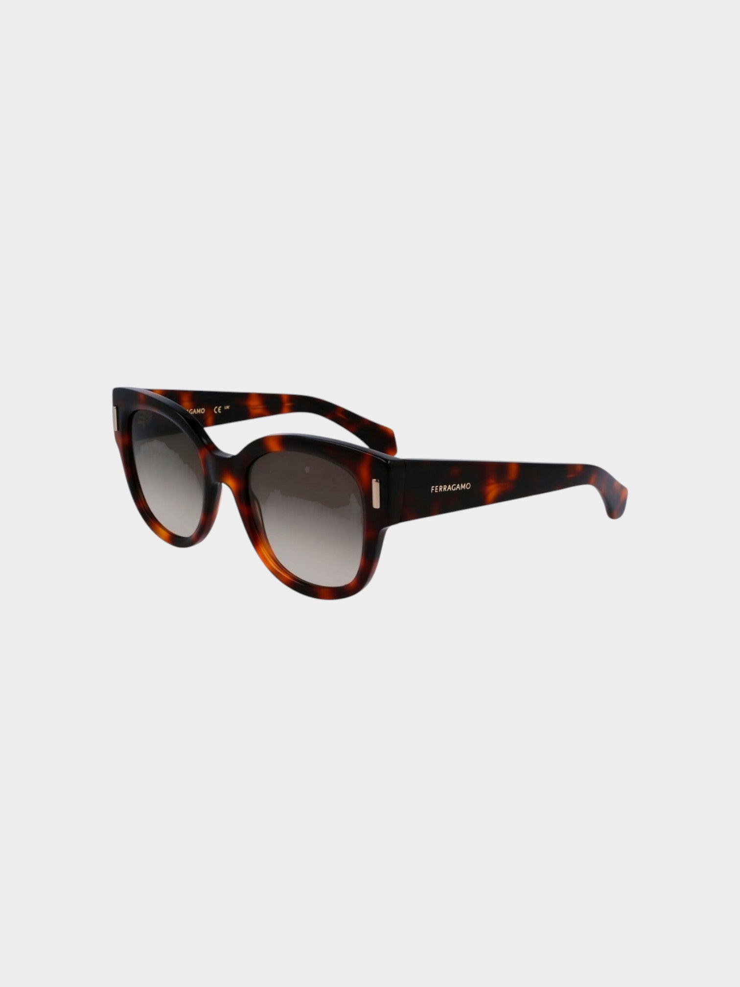 Ferragamo Brown Acetate Sunglasses
