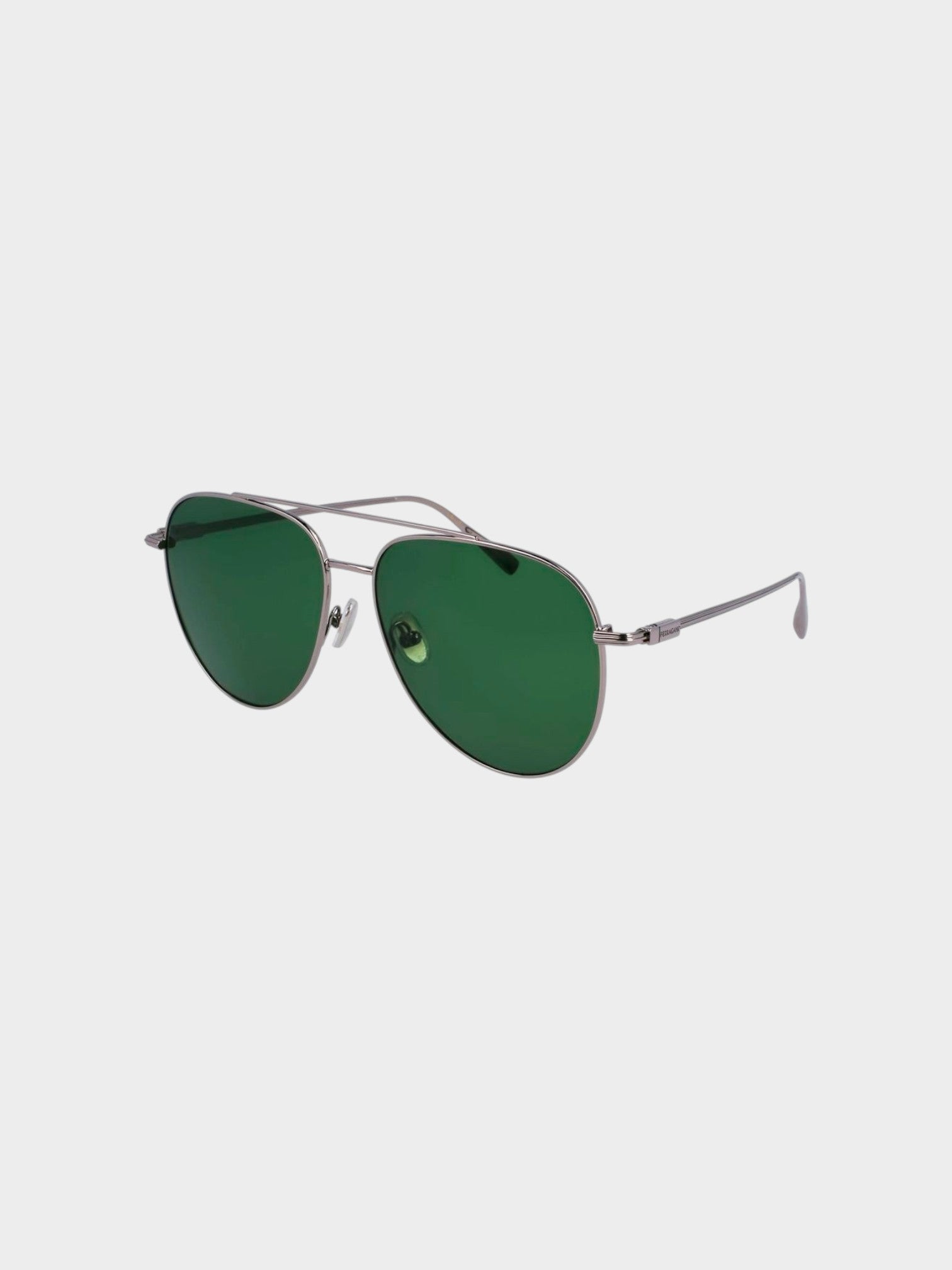 Ferragamo Gray Metal Sunglasses