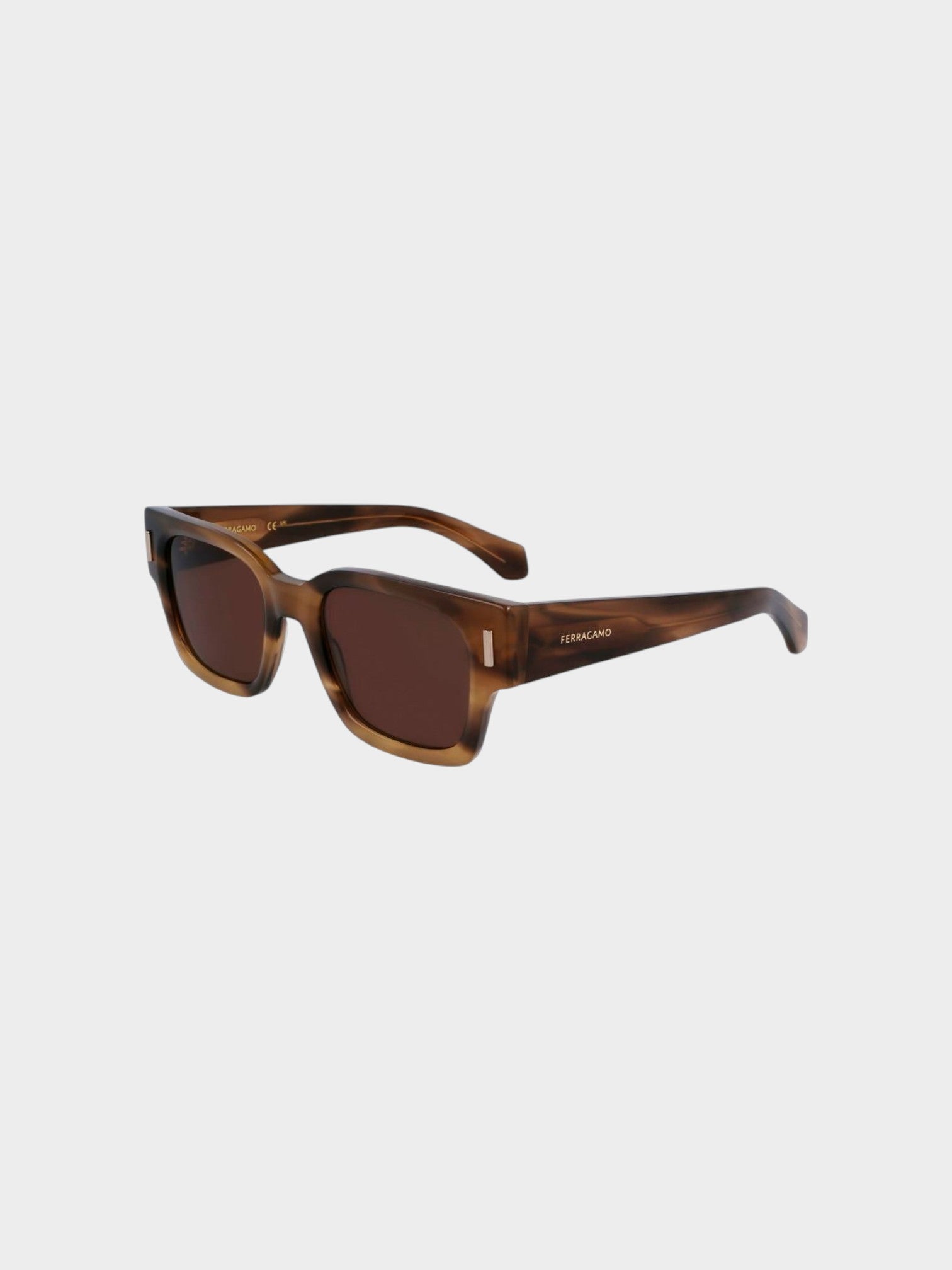 Ferragamo Brown Acetate Sunglasses
