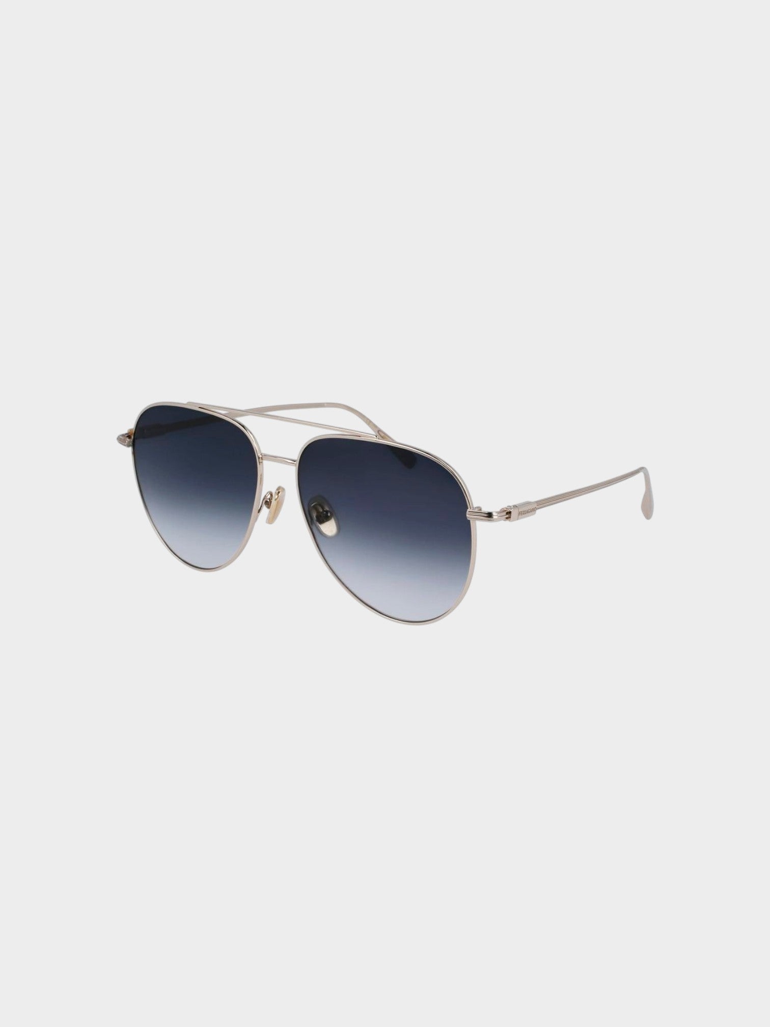 Ferragamo Gold Metal Sunglasses