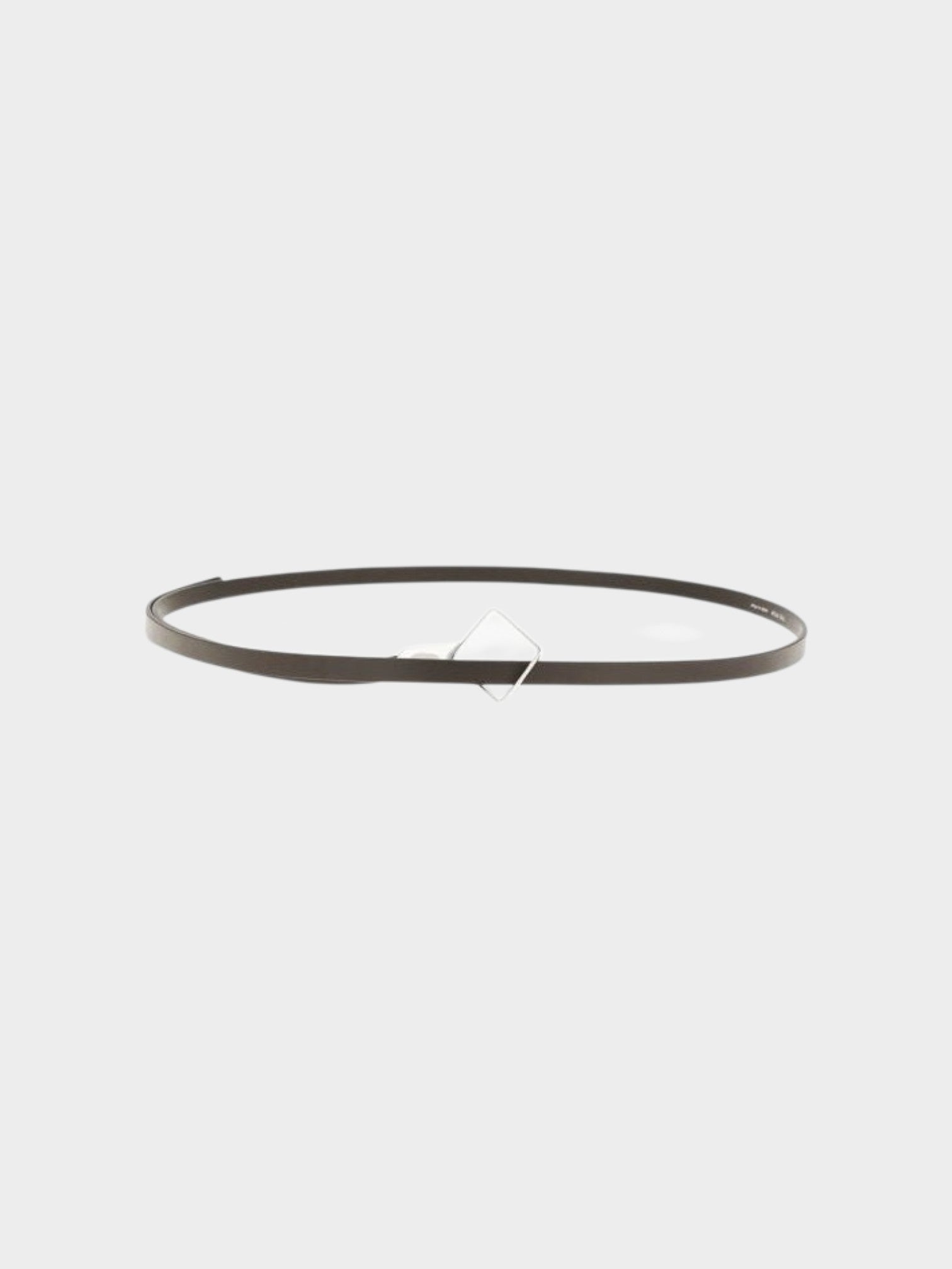 The Row Brown Calf Leather Bos Taurus Thin Belt-thumbmail-2