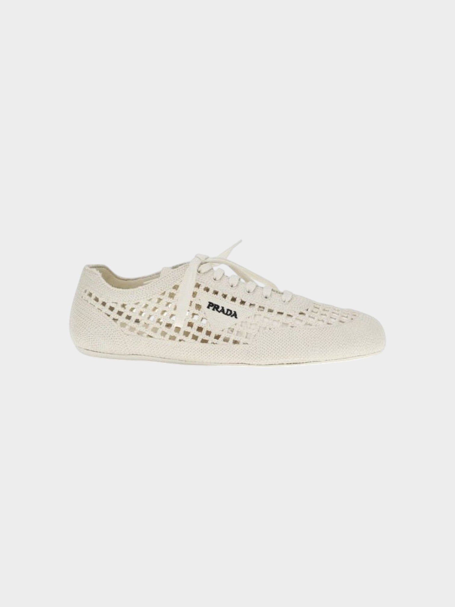 Prada Beige Fabric Low Top Sneakers