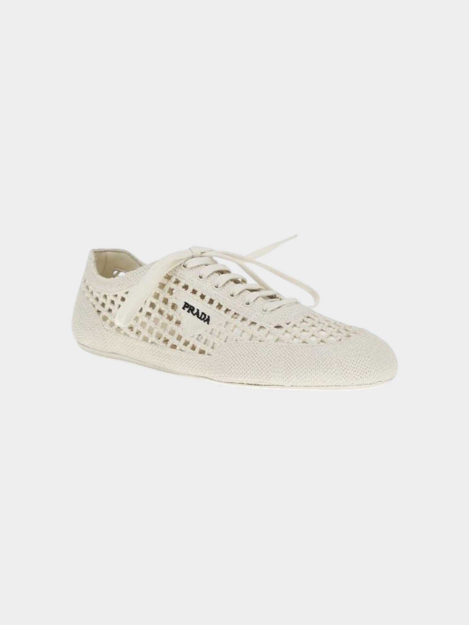Prada Beige Fabric Low Top Sneakers-thumbmail-2