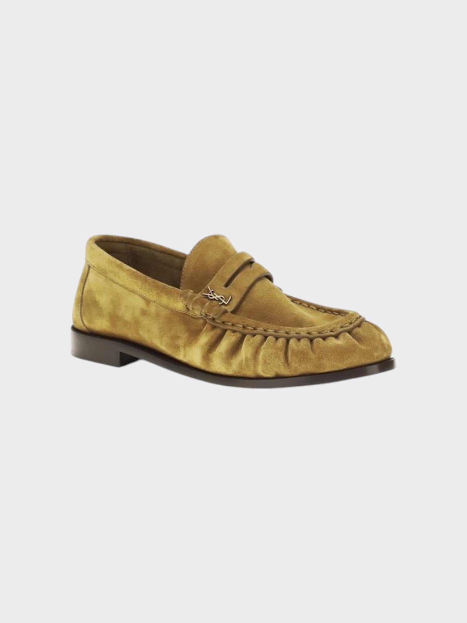 Saint Laurent Beige Calf Leather Bos Taurus Slip-On Loafers-thumbmail-2