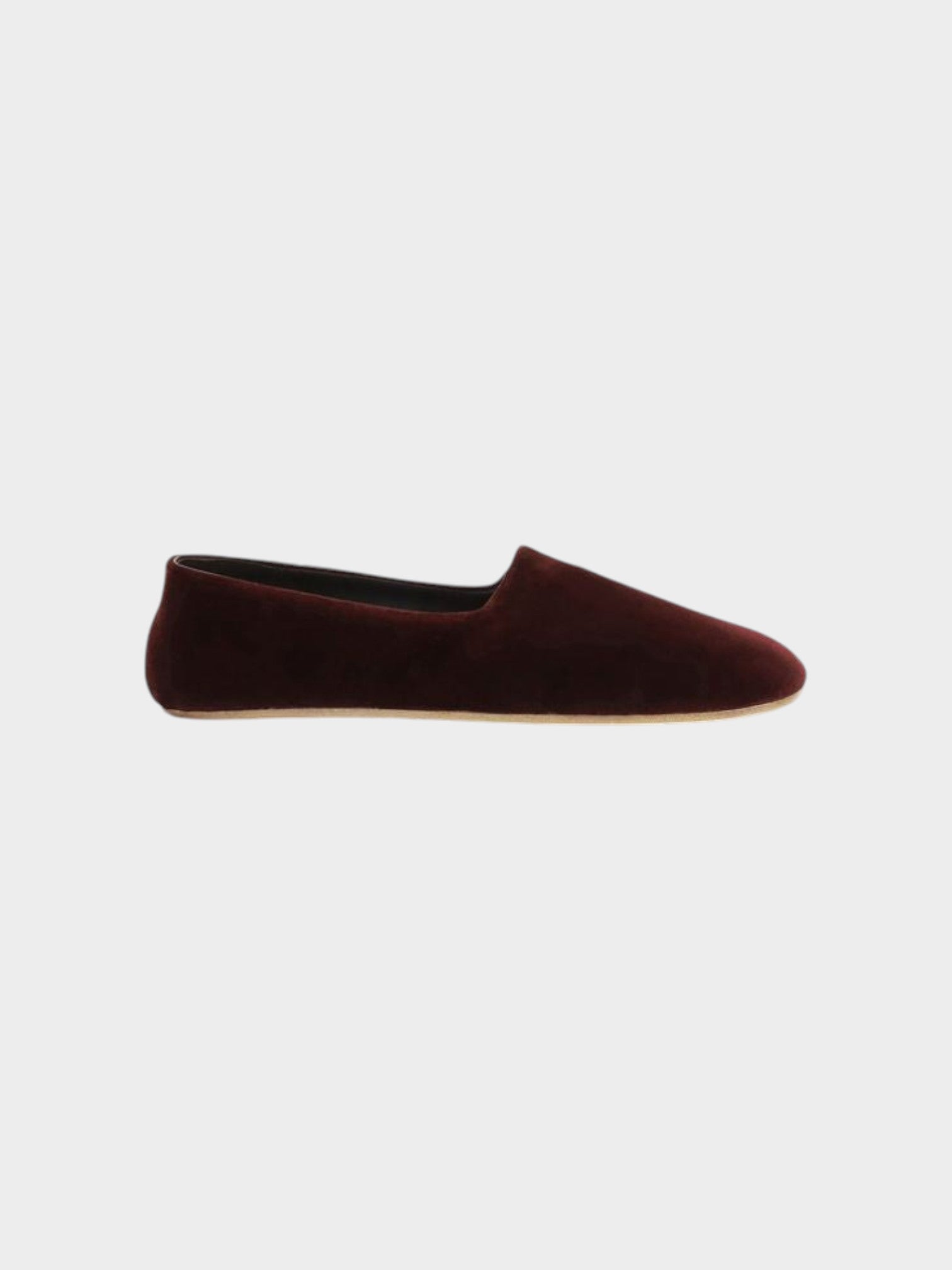The Row Bordeaux Cotton Slip-On Loafers