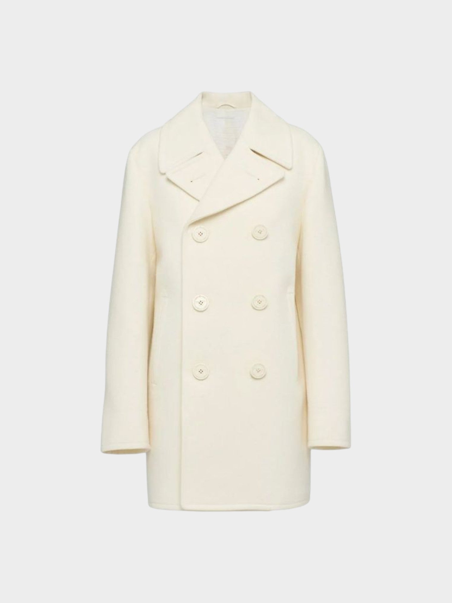 Prada White Wool Coat