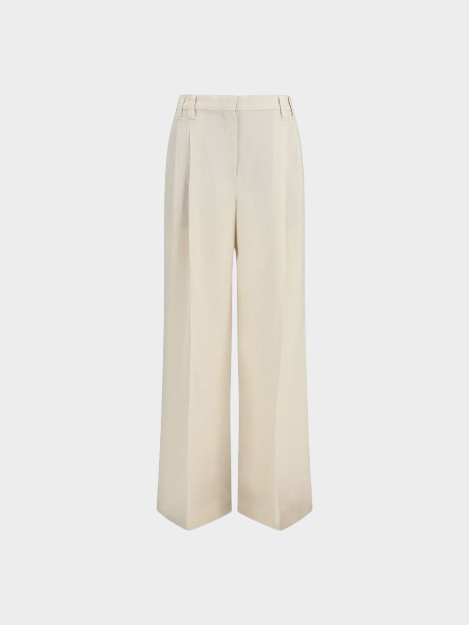 Brunello Cucinelli Beige Viscose Casual Pants