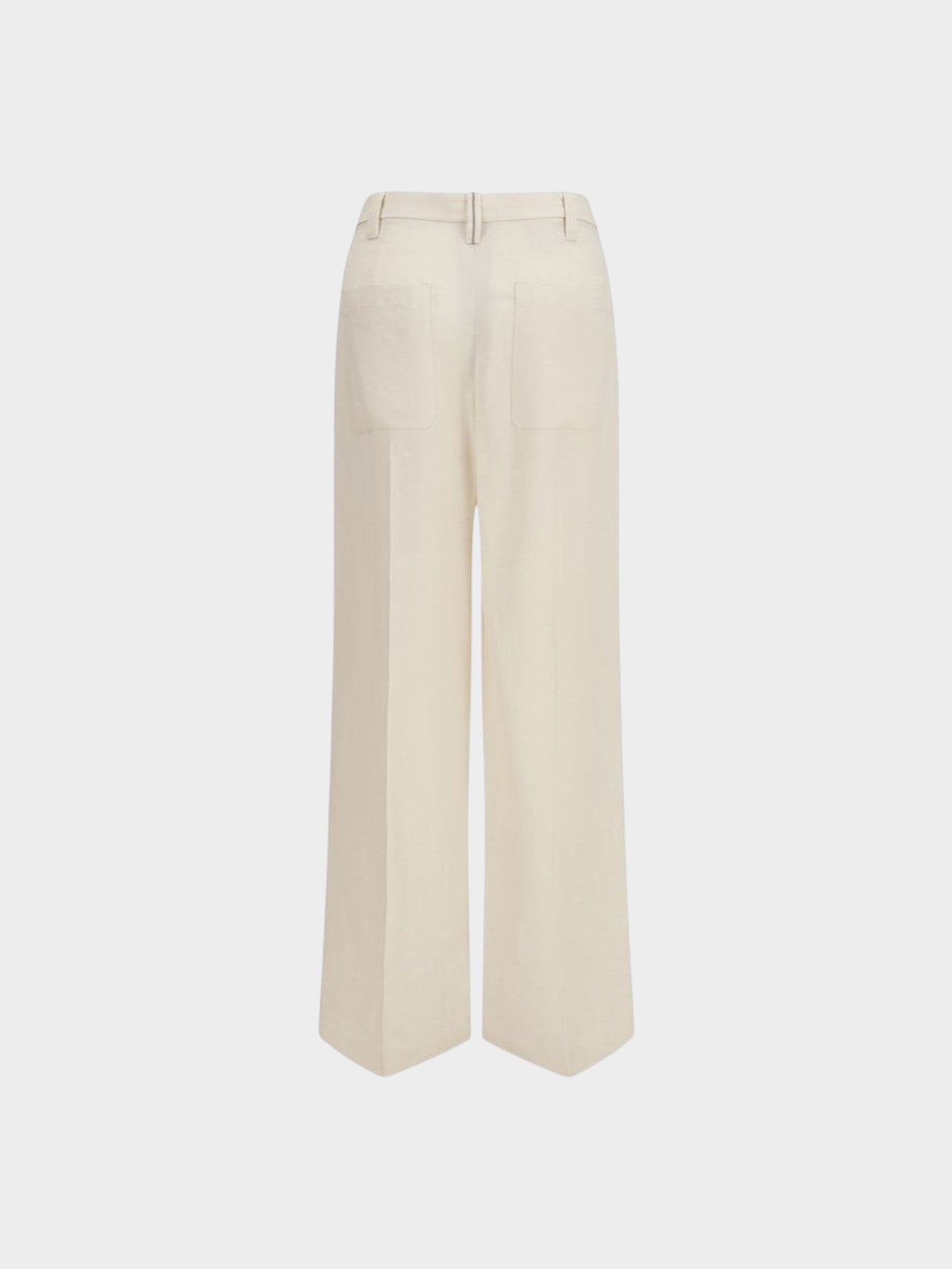 Brunello Cucinelli Beige Viscose Casual Pants-thumbmail-2