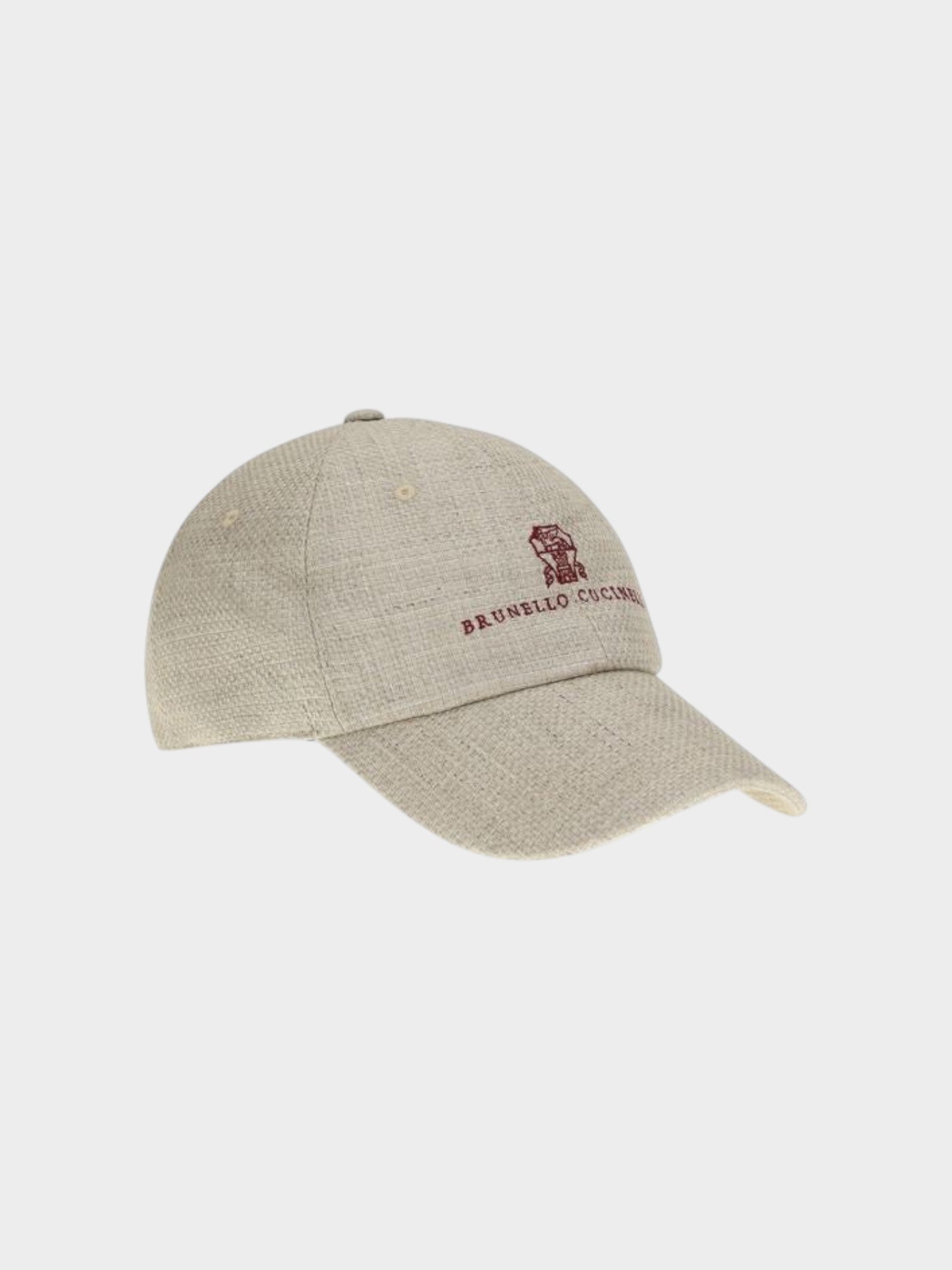 Brunello Cucinelli Beige Silk Cap (Baseball Hat)-thumbmail-2