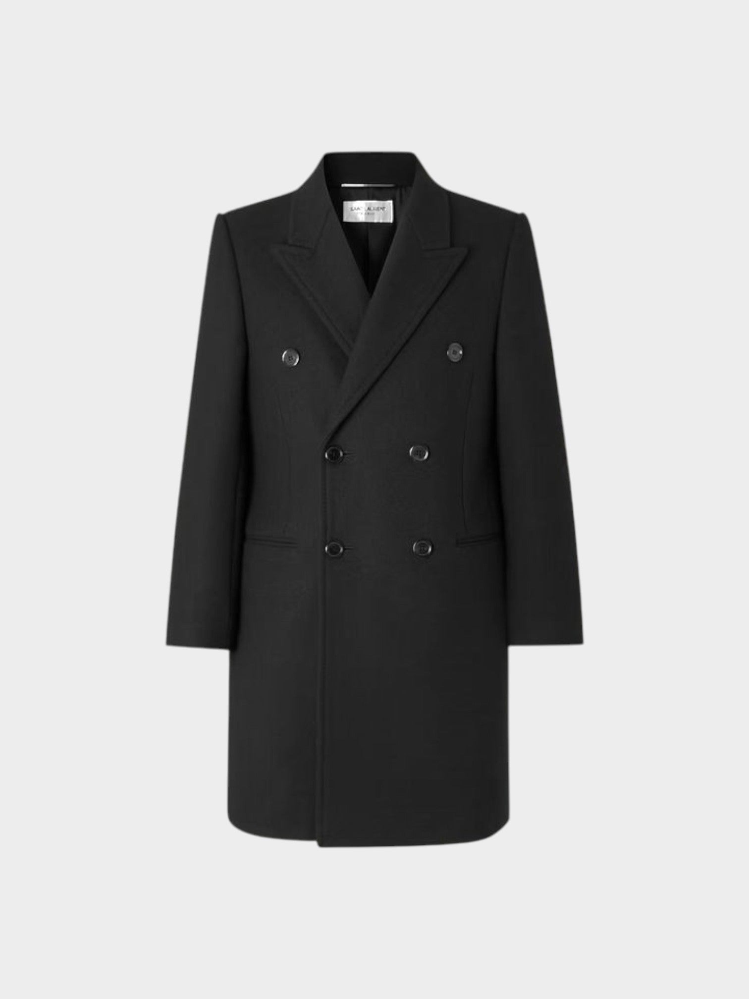 Saint Laurent Black Wool Coat